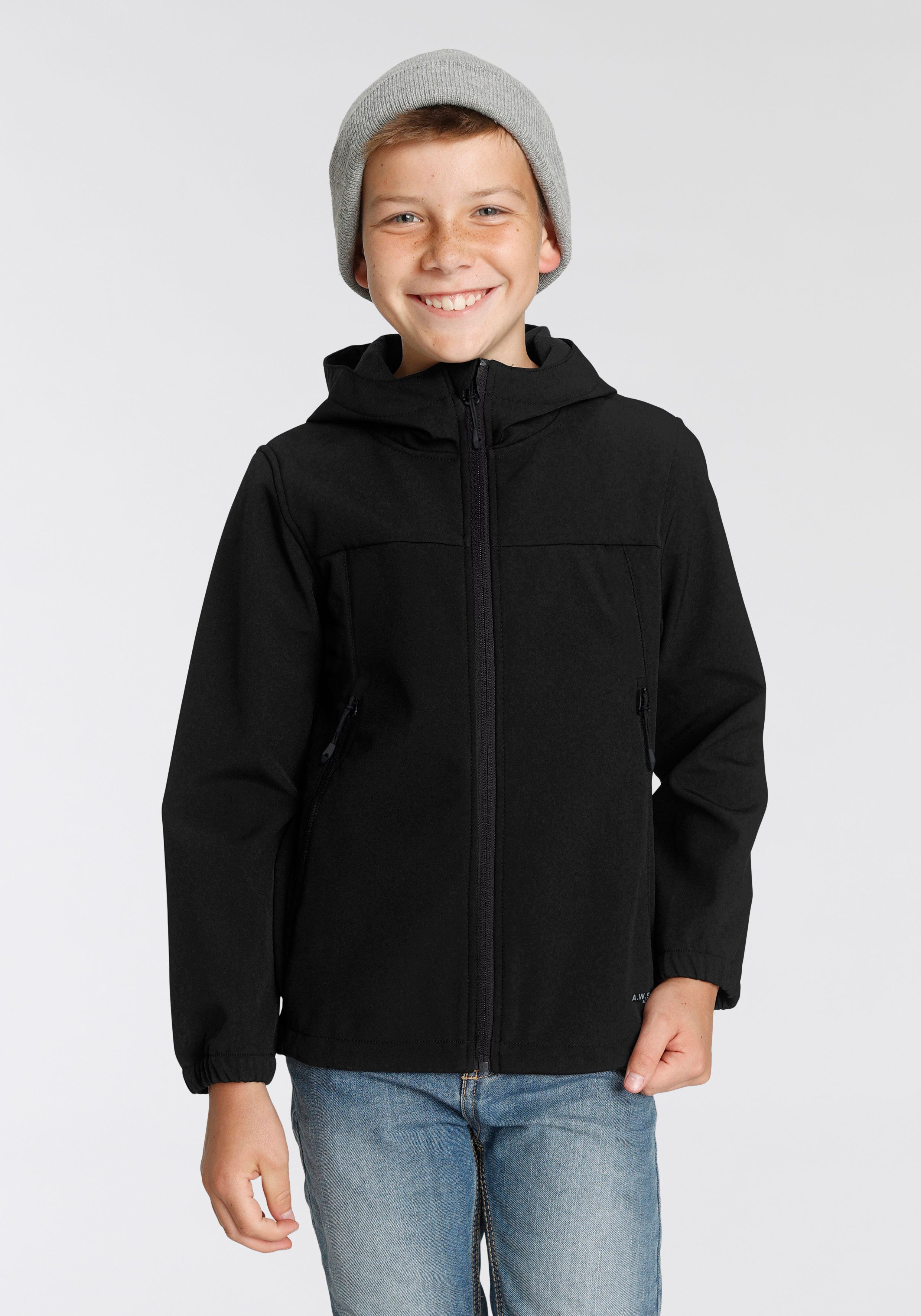 Icepeak Softshelljacke ICEPEAK KONAN JR mit Reißverschlusstaschen, atmungsaktiv, schnell trocknend, winddicht