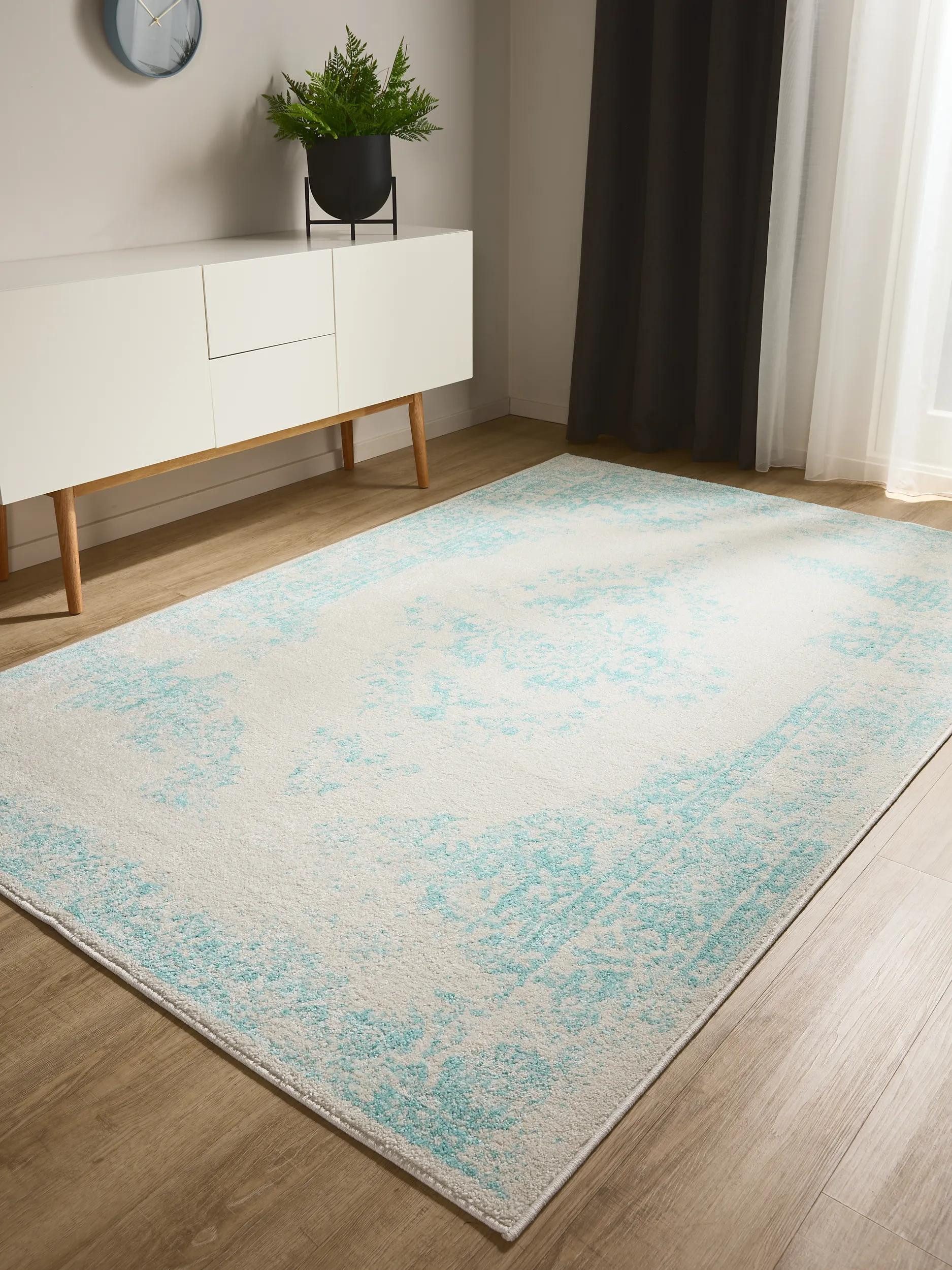 benuta Teppich Sia, rechteckig, Höhe: 6 mm, Vintage-Look, Kurzflor, Retro Teppich Wohnzimmer, Schlafzimmer