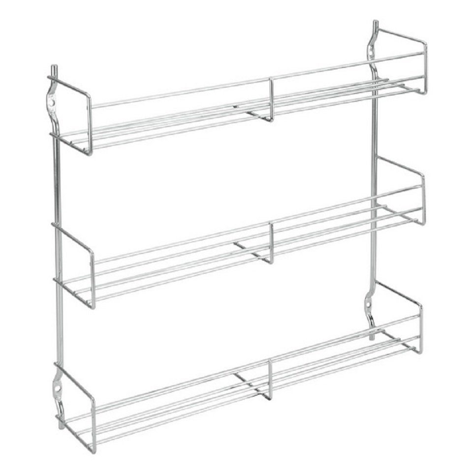 verchromtes Metall Metaltex Gewürzboard 1-tlg., 3- Silber Gewürzregal, Etagen