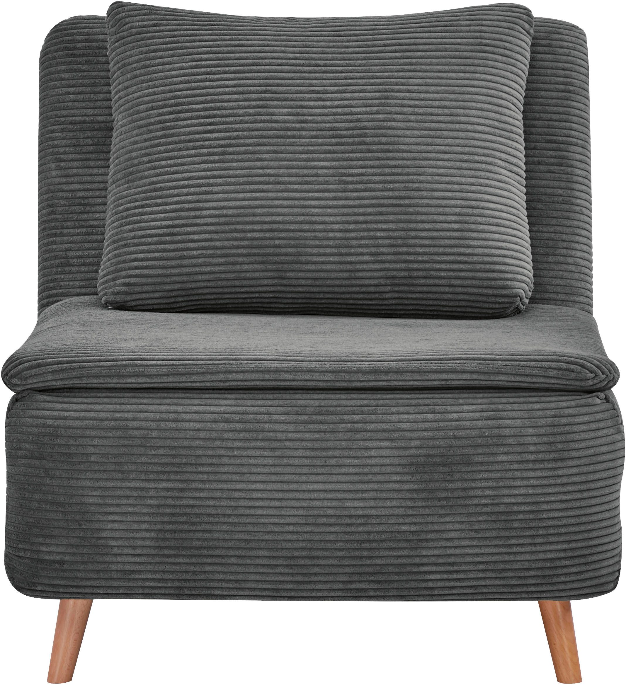 OTTO home Sessel AINSLEY - OTTO. Verlässliche Qualität., wandelbar zum Gästebett, Schlafliege, Webstoff u. Cord-Bezug