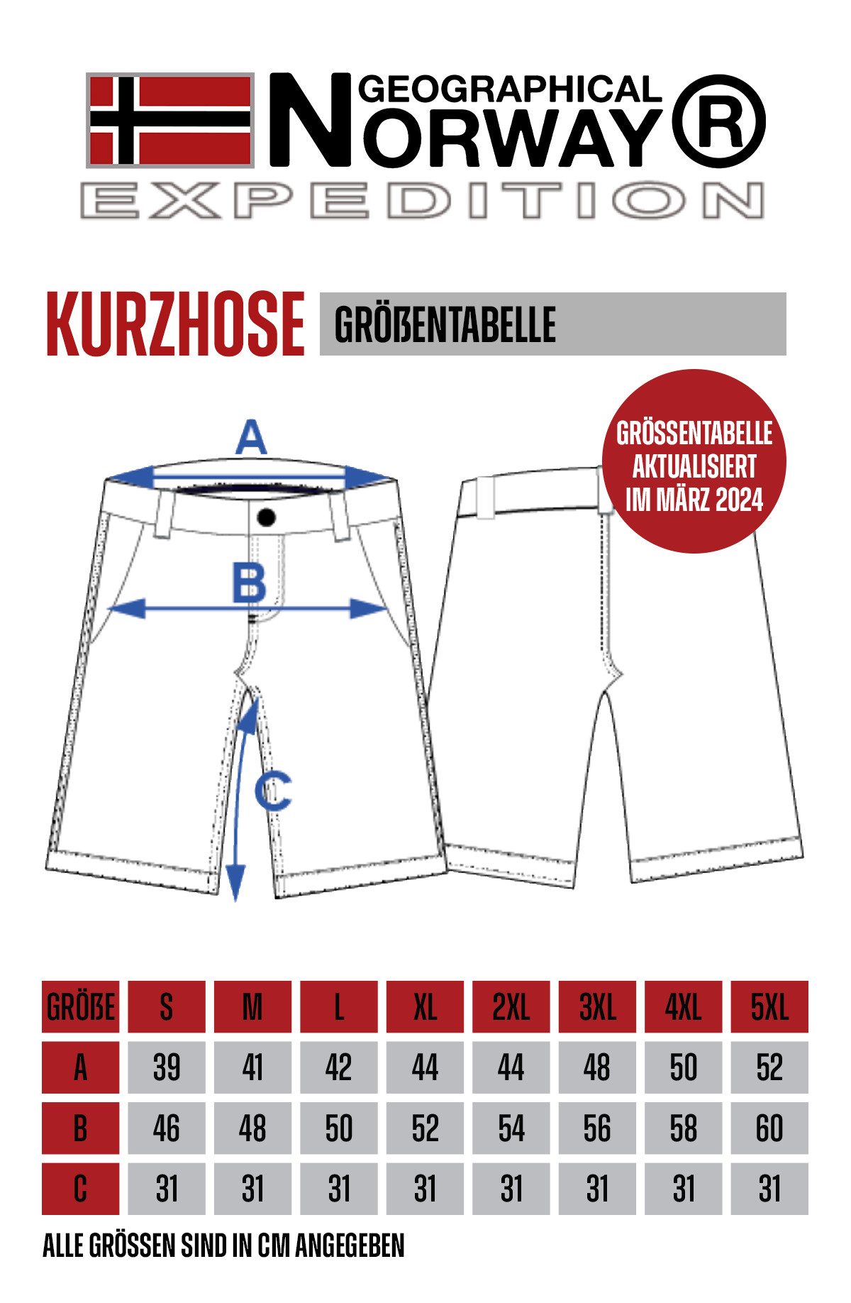 Geographical Norway Cargoshorts kurze Hose aus Baumwolle, Sommer-Bermuda (P günstig online kaufen
