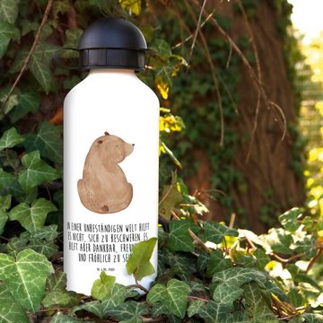 Mr. & Mrs. Panda Trinkflasche Bär Schulterblick - Weiß - Geschenk, Bärenliebe, Weltansicht, Jungs, Farbenfrohe Motive