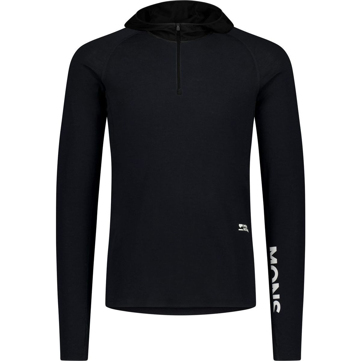 Mons Royale Sweatshirt Mens Temple Merino Long Sleeve Hoody Leichtes und atmungsaktives Merino-Hoody für Skitouren und Freeski