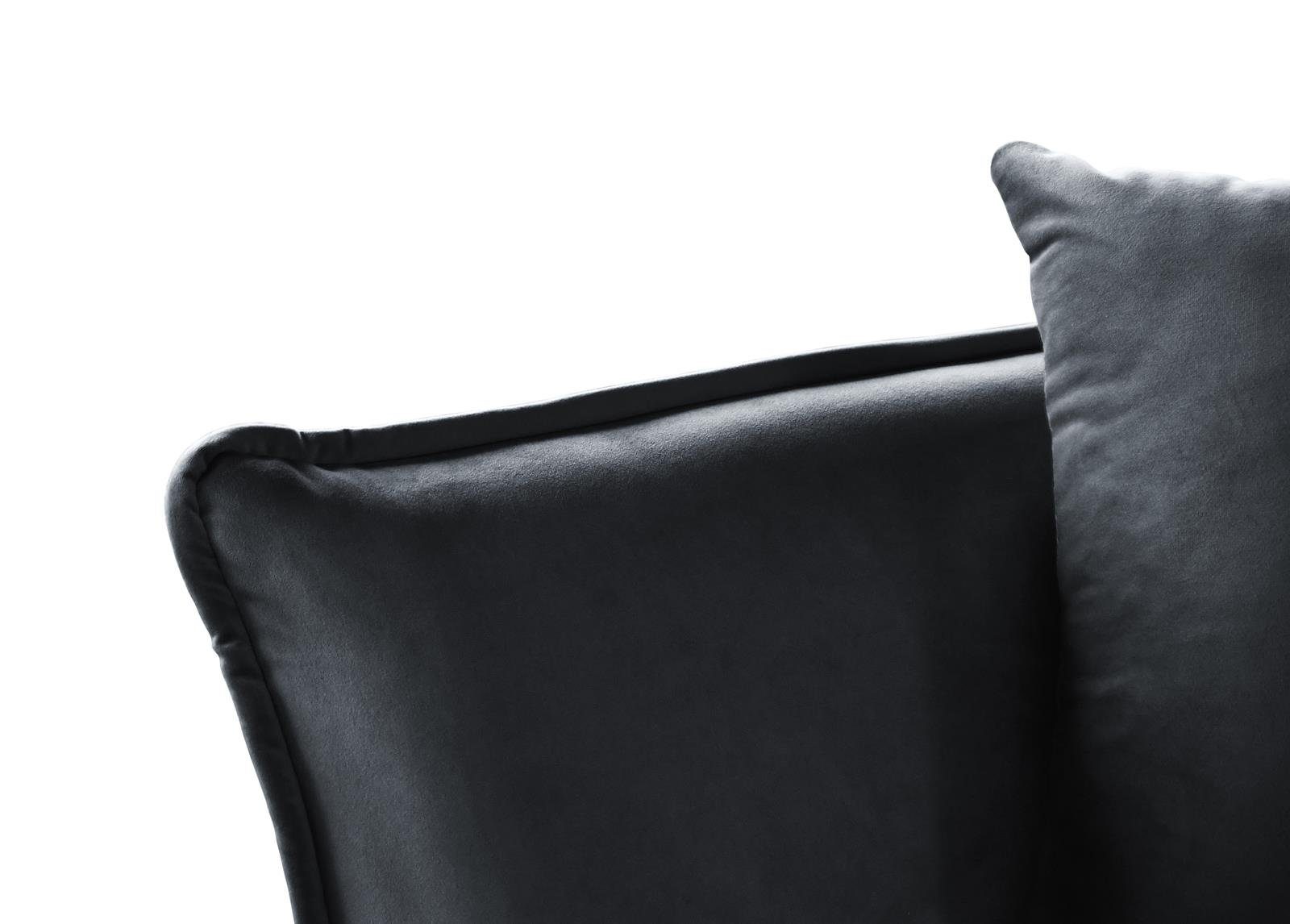 Rückenkissen Polsterecksofa große Dunkelgrau Bali, mane, 14) schwarze gesteppter Bettkasten, Sitz, mit Beautysofa Polsterecke universelle (bluvel 3 mit Metallbeine,Schlafcouch, Schlaffunktion,
