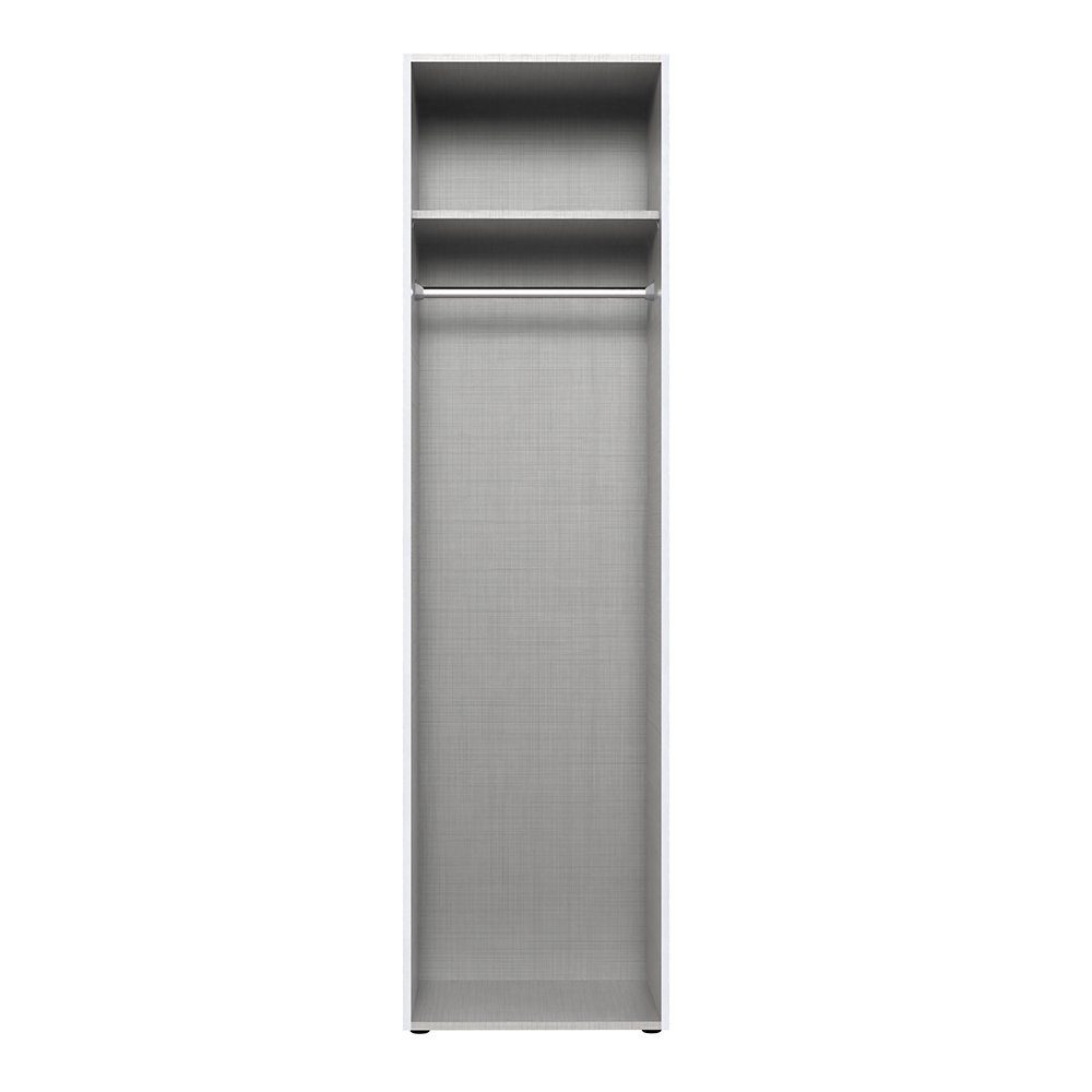 Lomadox Garderobenschrank MIAMI-43 weiß, mit Kleiderstange, ca. 50/185/54 cm