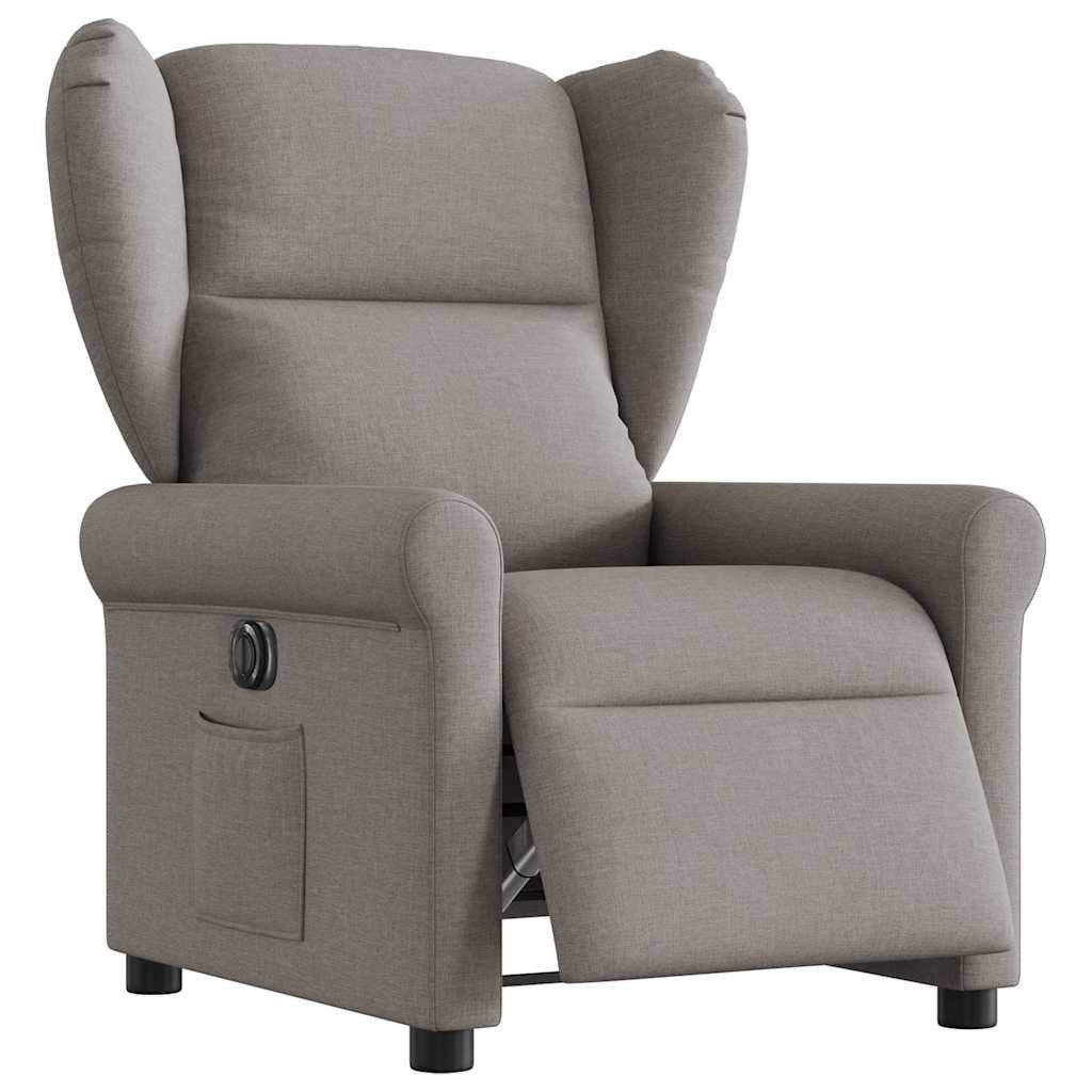 vidaXL Sessel Relaxsessel Elektrisch Taupe Stoff (1-St)