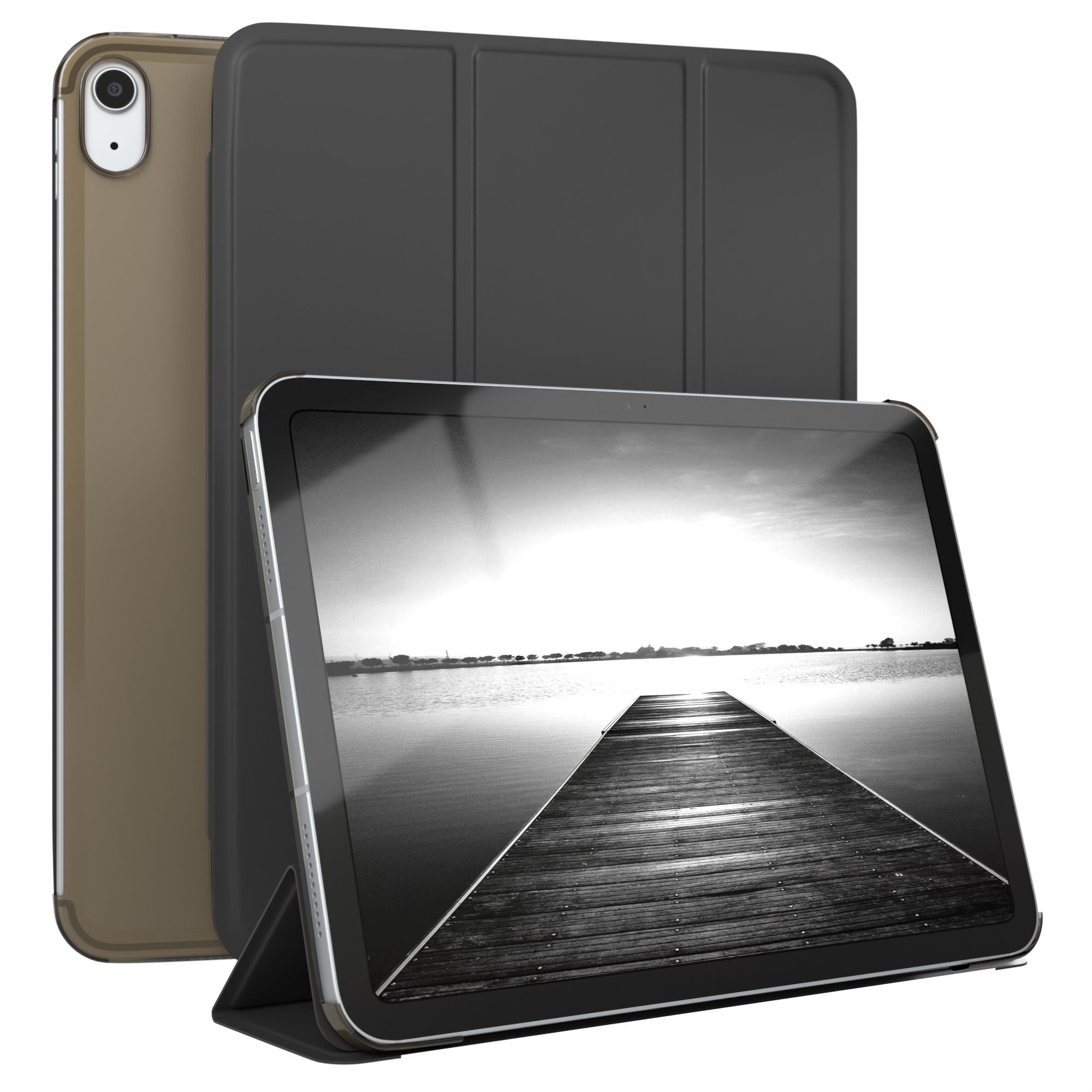 EAZY CASE Tablet-Hülle Smartcase für Apple iPad 2025 (11. Gen) 11 Zoll, Hülle mit Standfunktion Tablet Klapphülle Anti-Kratz Tasche Schwarz