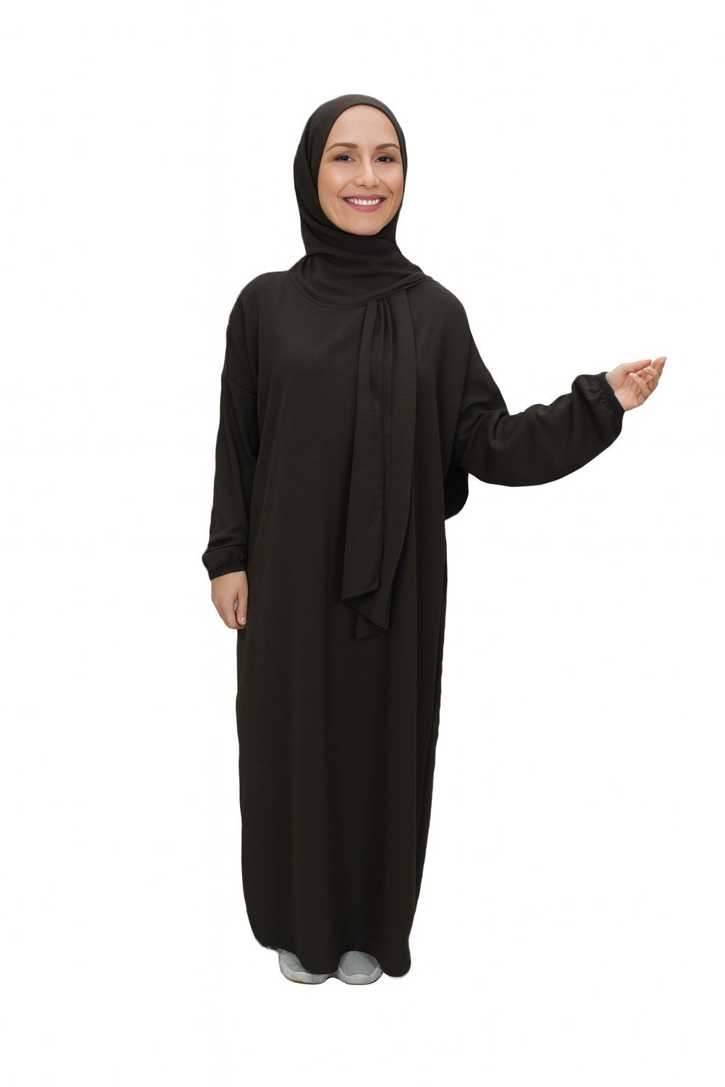 Aymasal Maxikleid Einteilige Abaya mit integriertem Hijab Gebetskleid islam günstig online kaufen