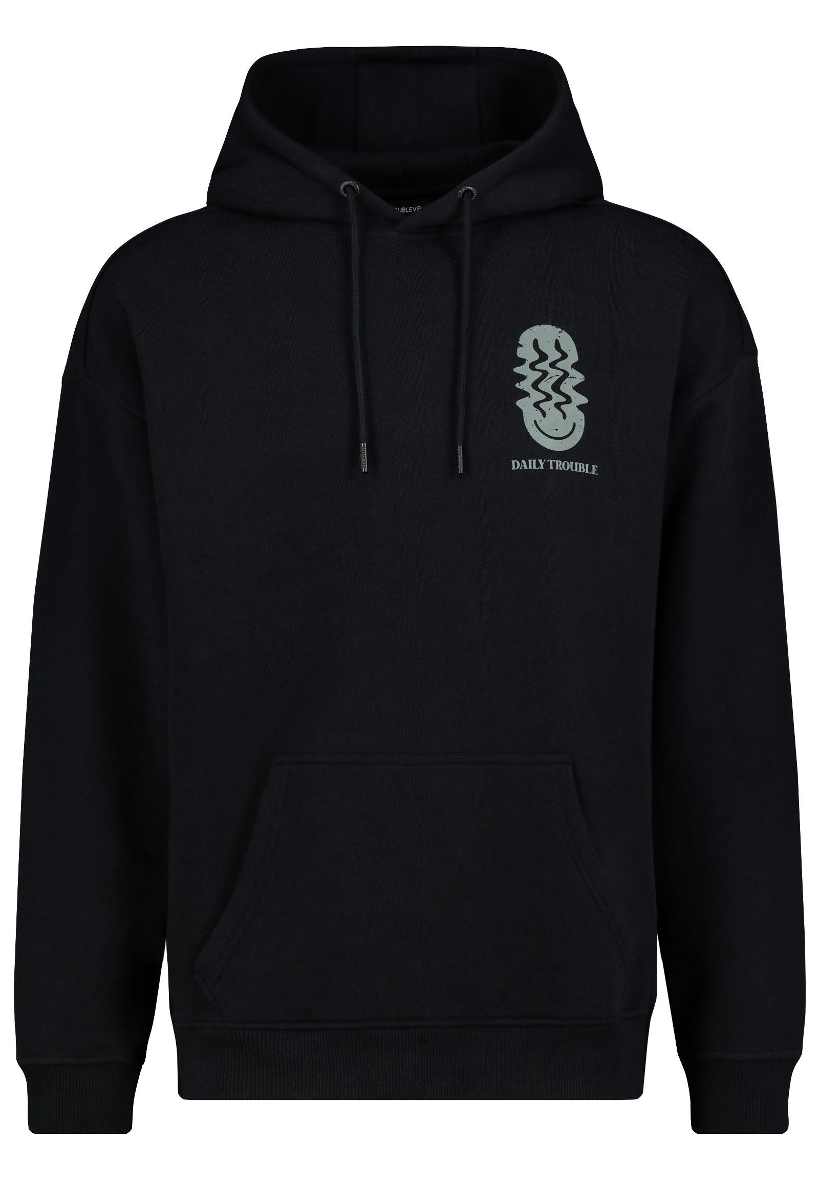 SUBLEVEL Hoodie Herren Kapuzenpullover mit verspielten Backprint Sweater, Kapuzensweatshirt mit Kängurutasche, mit Kapuze