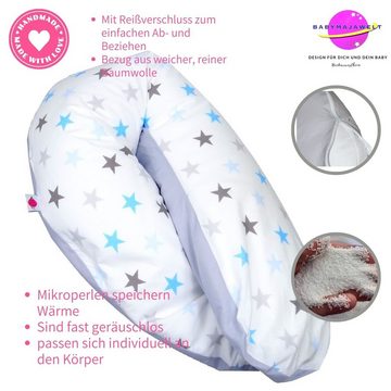 Babymajawelt Stillkissen Stillkissen Perlenfüllung BiG Stars, Schwangerschaftskissen 190 cm, 1-tlg., Speichert Wärme! Prall gefüllt, Individuell anpassbar, Made In EU