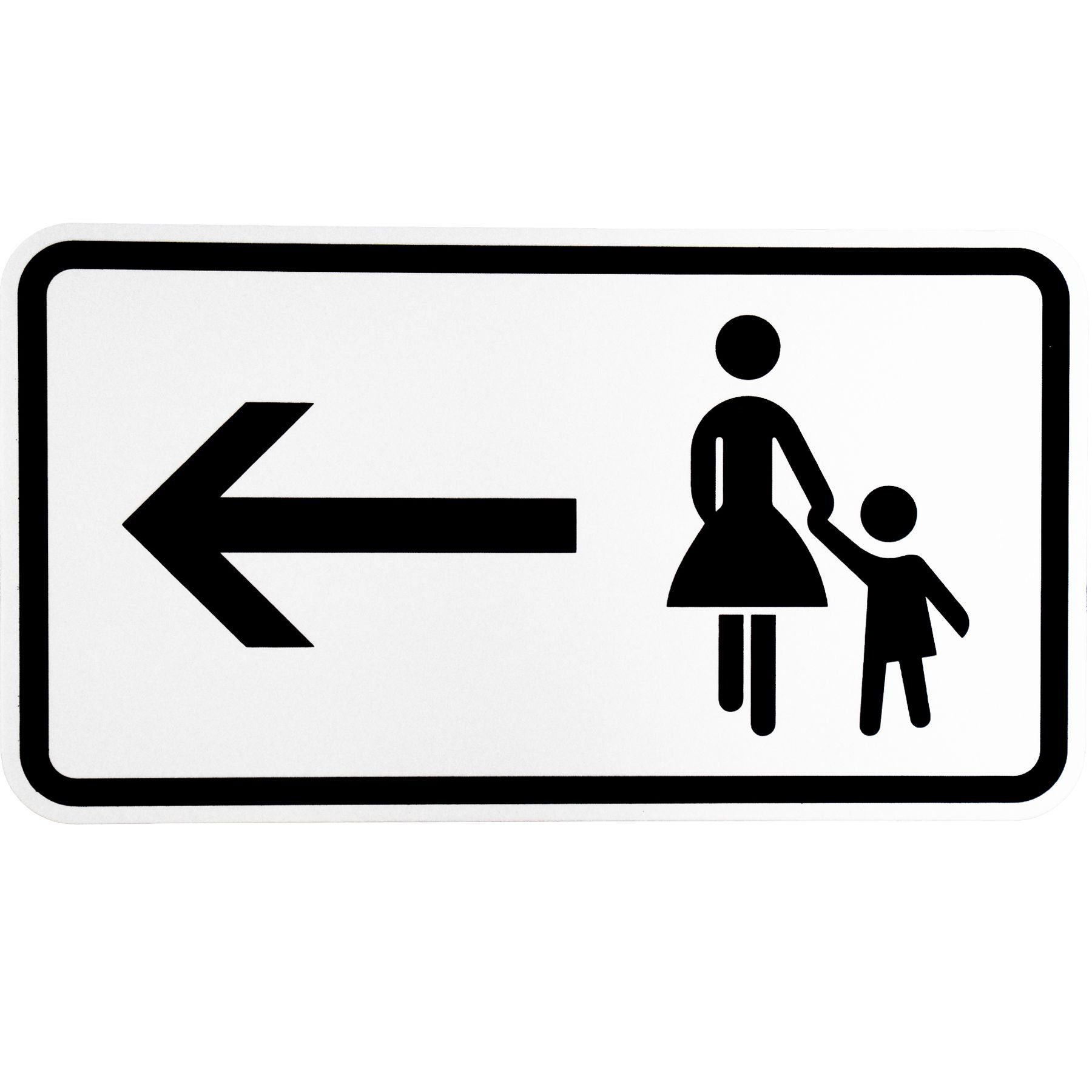 BauSupermarkt24 Verkehrsschild Verkehrszeichen 1000-12 Fußgänger Gehweg links gegenüber benutzen RA1