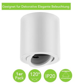 LETGOSPT Deckenstrahler Aufbaustrahler Deckenlampe GU10 Downlight,8.5x8cm