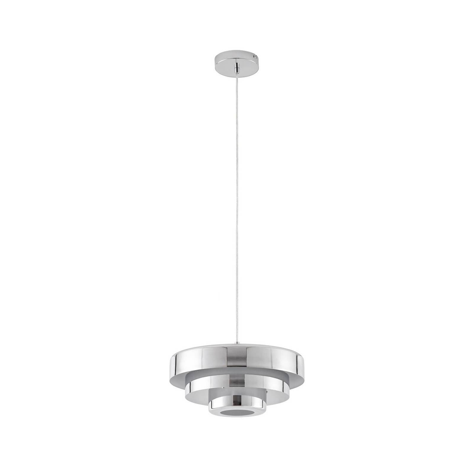 Lindby Hängeleuchte Tivra, Metall, Chrom IP20, 1 x 15 W LED