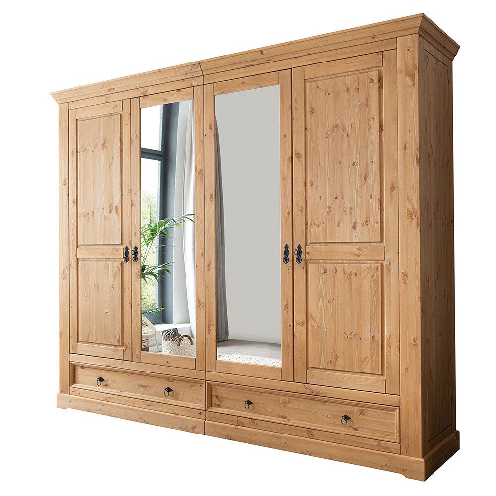 Lomadox Kleiderschrank STEINKJER-69 4-türig, 254cm breit, günstig online kaufen
