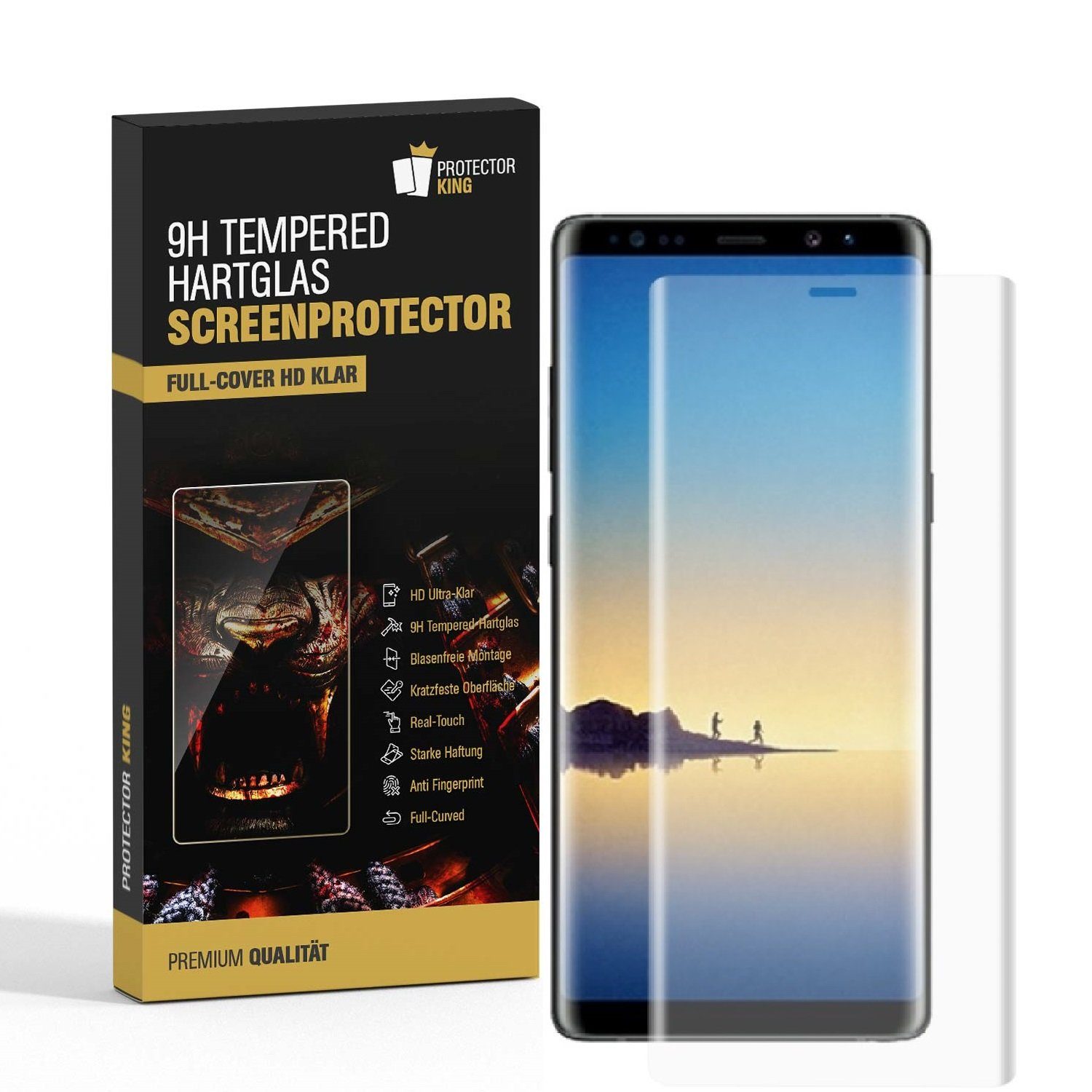 Schutzfolie 3x 9H Panzerglas für Samsung Galaxy Note 9 FULL CURVED Displayschutz