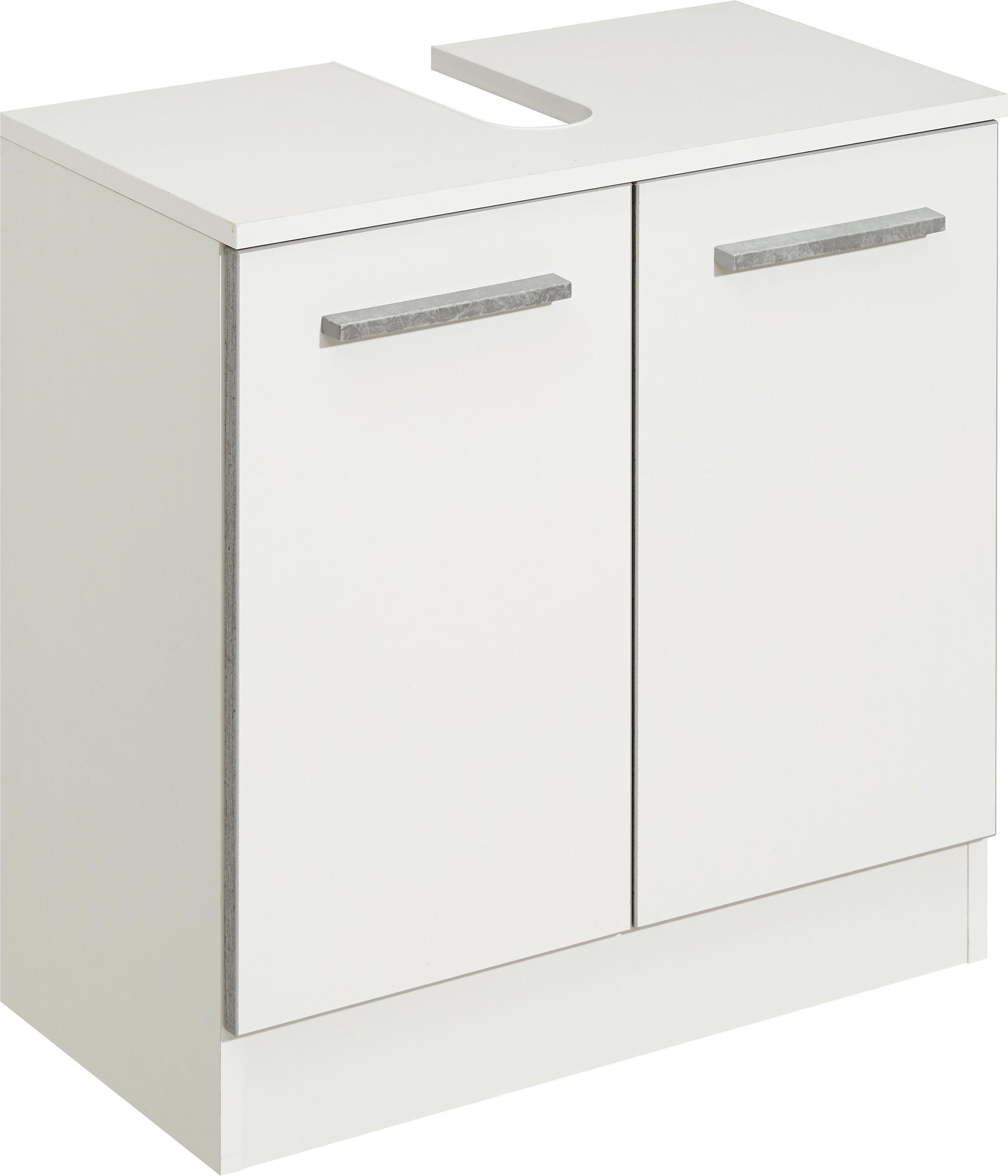 mit Siphonausschnitt PELIPAL Quickset 953 und Badschrank Sockel Breite Waschbeckenunterschrank 60 cm,