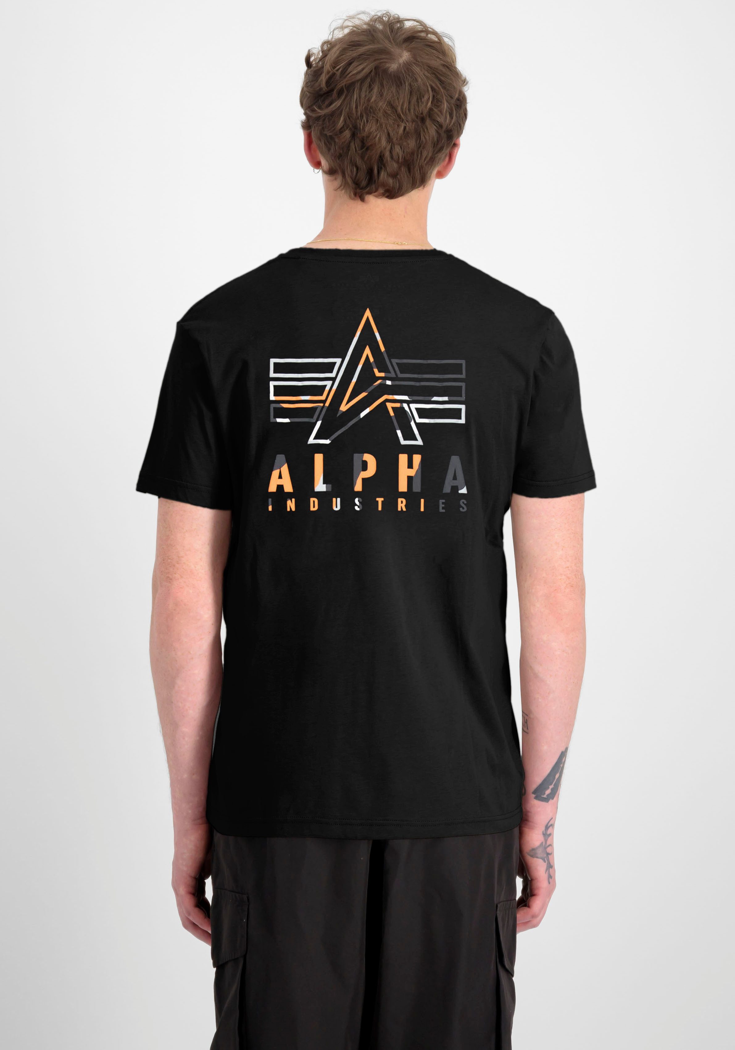 Alpha Industries Rundhalsshirt Camo Logo Puff Print BP T günstig online kaufen