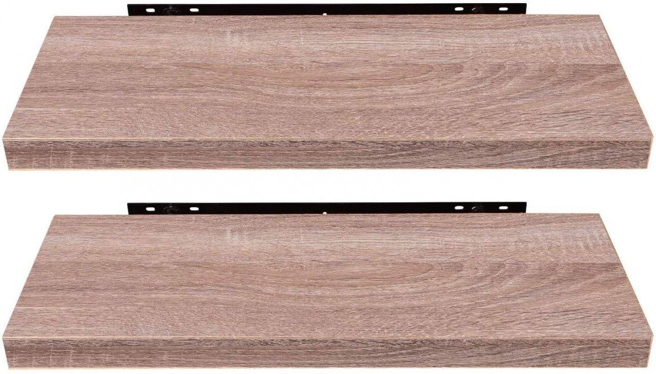 EUGAD Wandregal, 2-tlg., Holz Board Modern in verschiedenen Farben Größen Eiche