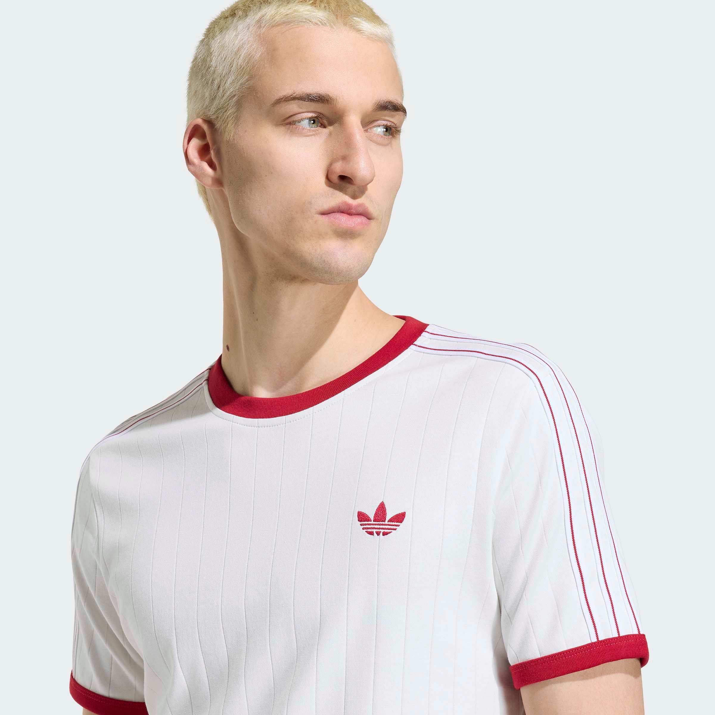 adidas Originals T-Shirt DROP NEEDLE 3-STREIFEN für Erwachsene, mit sportlichem Stil, in normaler Länge, Kurzarmdesign