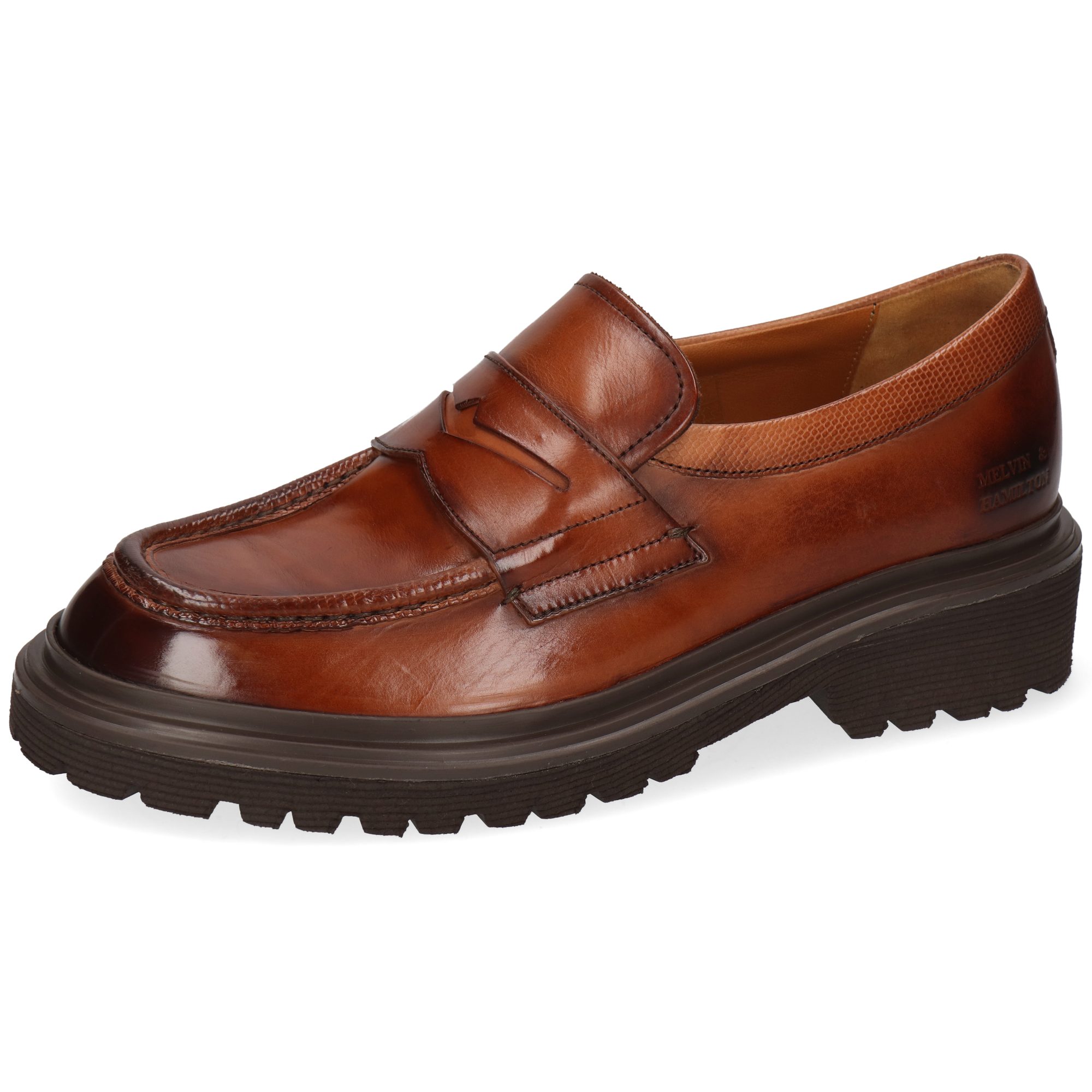 Melvin & Hamilton Matteo 1 Leder-Loafers für Herren Loafer Plateausohlen, Echtes Leder, Vegetabile Gerbung