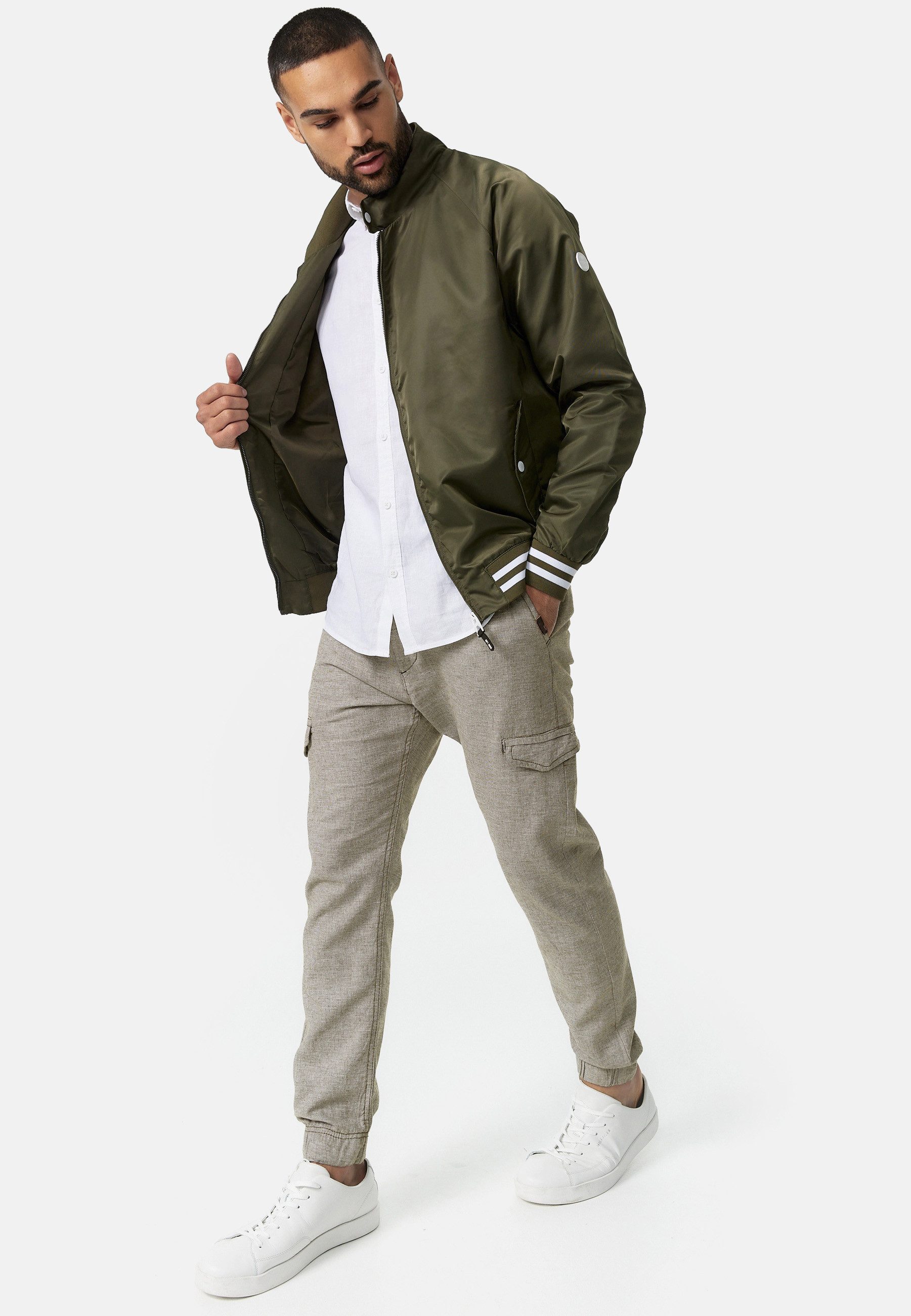 Indicode Leinenhose Herren Booth Sommerhose Leinen Herrenhose mit 6 Taschen, 55% Leinen