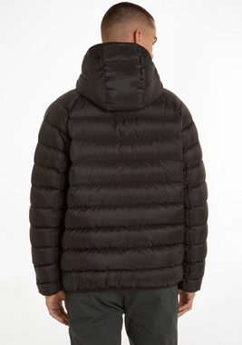 Tommy Jeans Daunenjacke TJM HOODED LT DOWN JACKET EXT mit Kapuze und integriertem Stehkragen