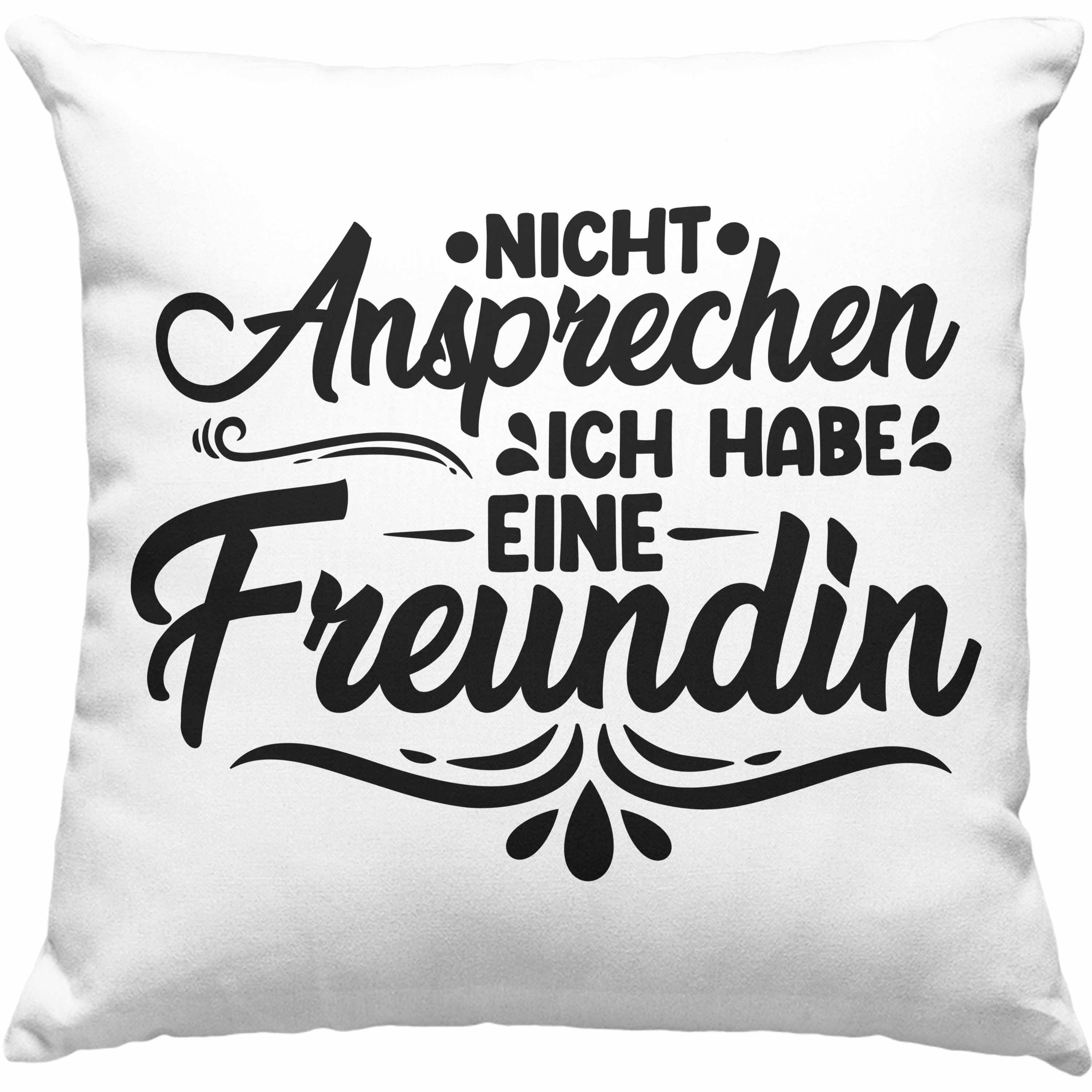 Trendation Dekokissen Blau Geschenk - Ich Vergeben Valentinstag Bin Freund Nicht Trendation Füllung 40x40 Kissen Paare mit Liebe Ansprechen Dekokissen Geschenkidee