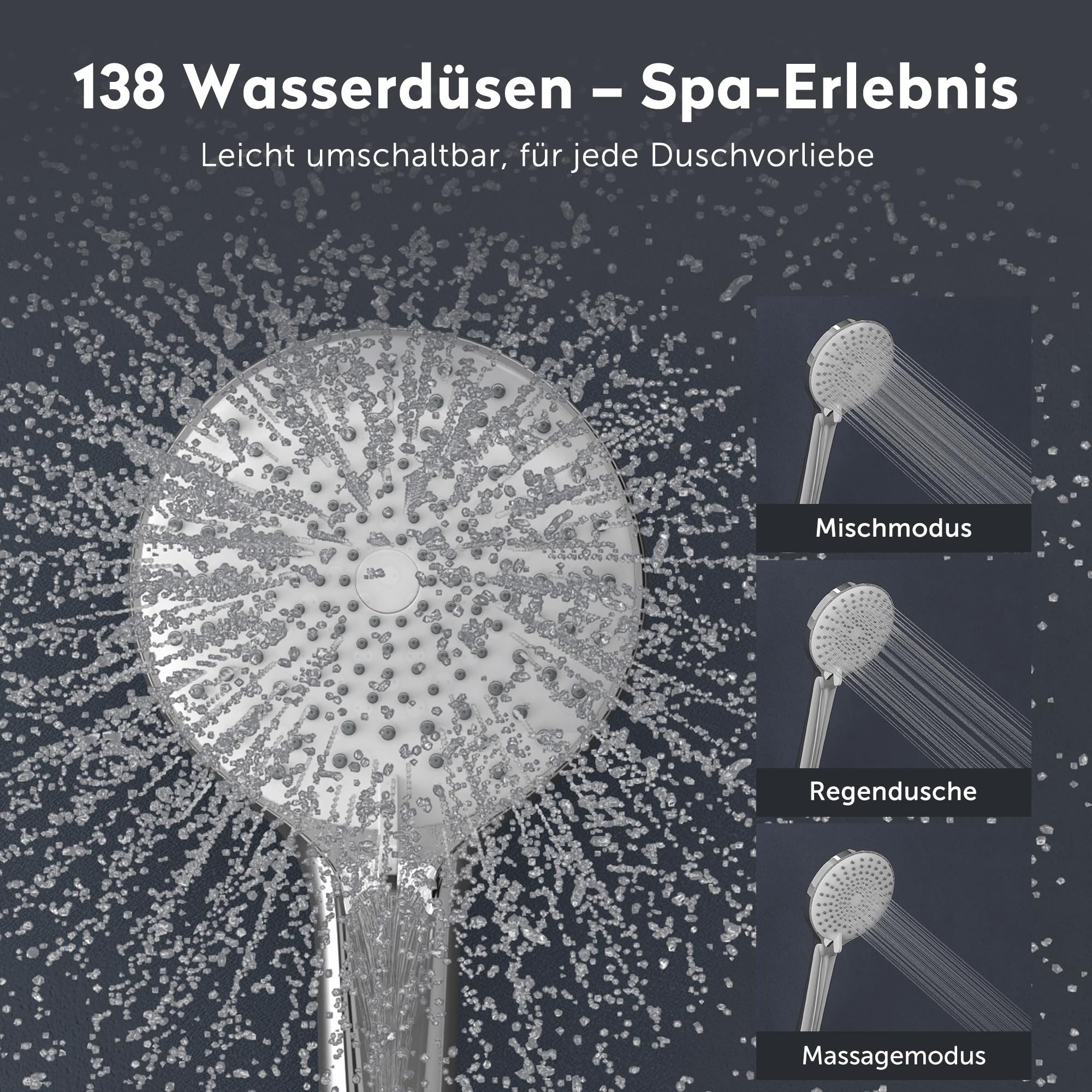doporro Wannenarmatur Badewannenarmatur mit Handbrause Armatur mit Dusche Oryntex-03