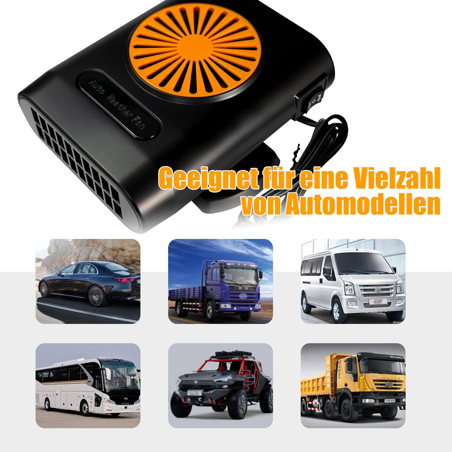 Refttenw Heizlüfter Tragbarer 12V Heizlüfter 360° günstig online kaufen