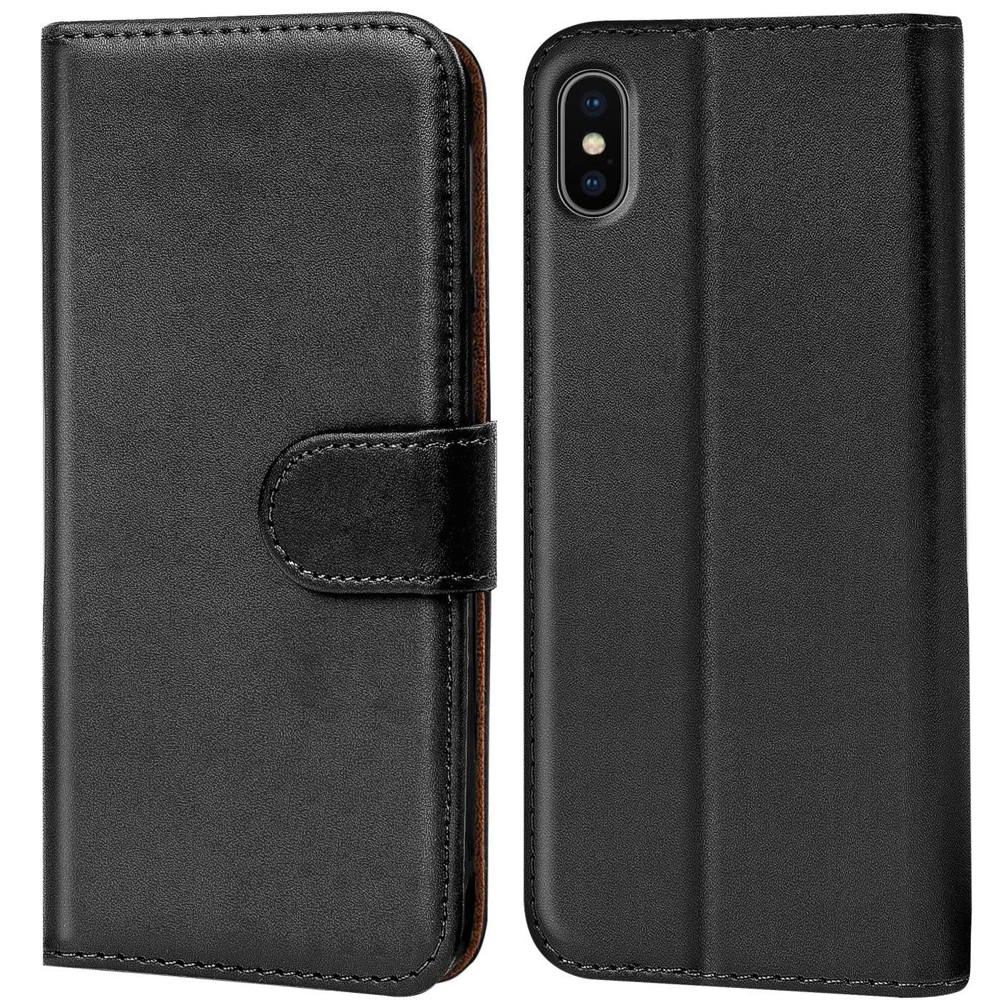 CoolGadget Handyhülle Wallet Klapp Tasche Book Case für Apple iPhone X / XS 5,8 Zoll, Hülle Klapphülle Flip Cover Etui Schutzhülle