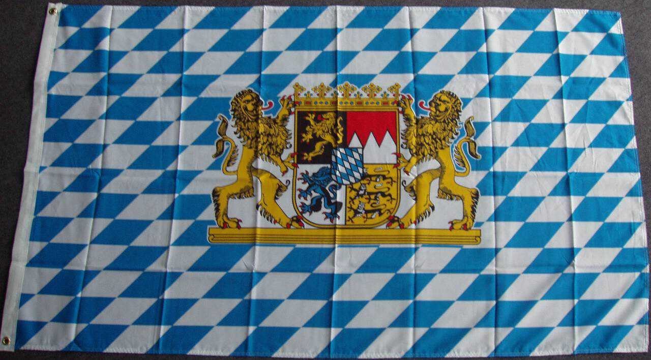 und Wappen 80 Löwen flaggenmeer Bayern mit Flagge g/m²