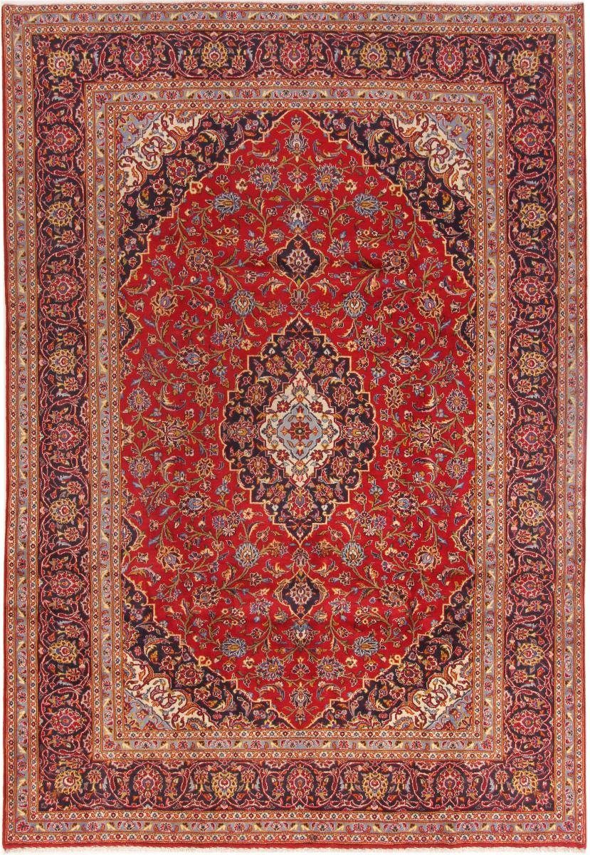 Orientteppich Keshan 221x314 Handgeknüpfter Orientteppich / Perserteppich, Nain Trading, rechteckig, Höhe: 12 mm