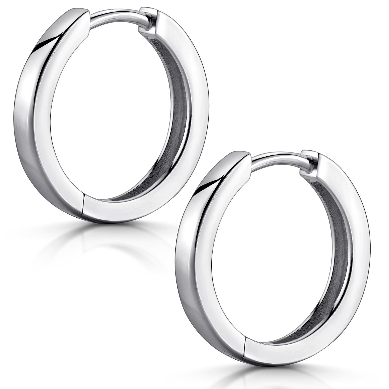 Materia Paar Creolen Creolen Silber 18mm SO-460, aus 925 Sterling Silber, r günstig online kaufen