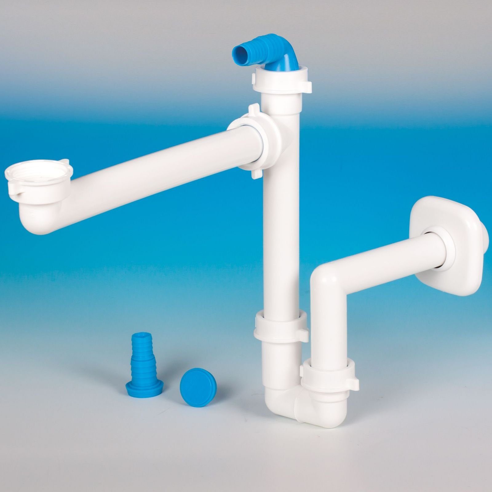 SO-TECH® Siphon Raumsparsiphon 32 - 40 mm Ablaufgarnitur f. Küche und Bad, günstig online kaufen