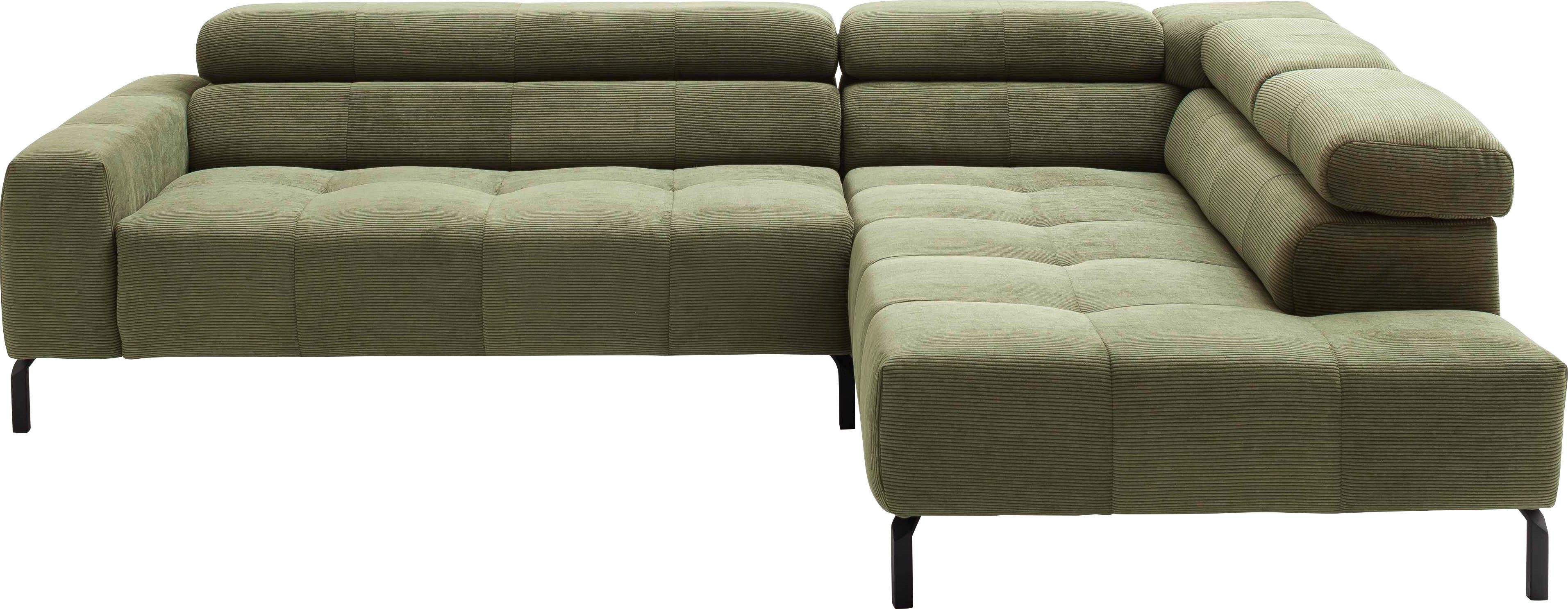 Places of Style Ecksofa "Claya, L-Form, incl. Kopfteilverstellung, Breite 2 günstig online kaufen