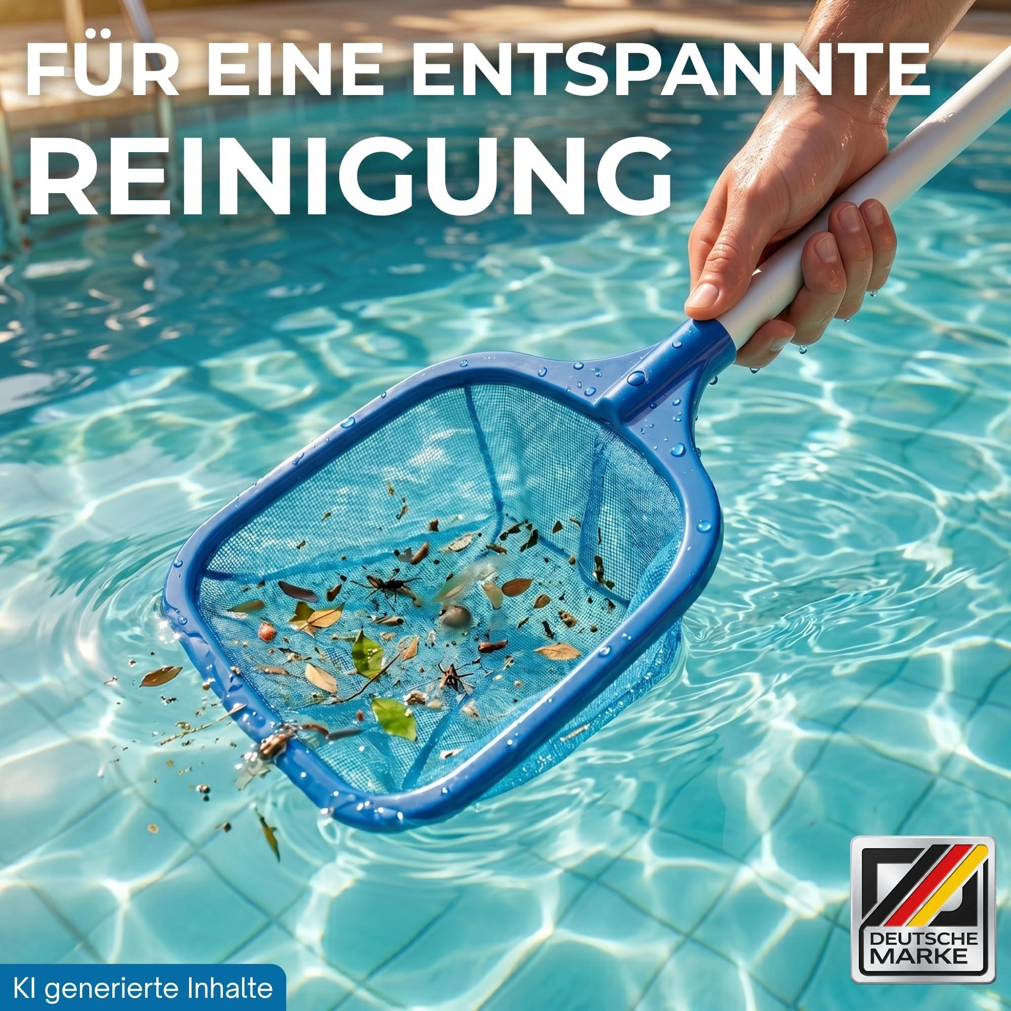 Maxorado Keschernetz Pool Kescher 1,6m lang mit Stange für Laub Reiniger Reinigung Pools (1-St), Reinigung Schwimmbecken, Spas, Whirlpool zubehör