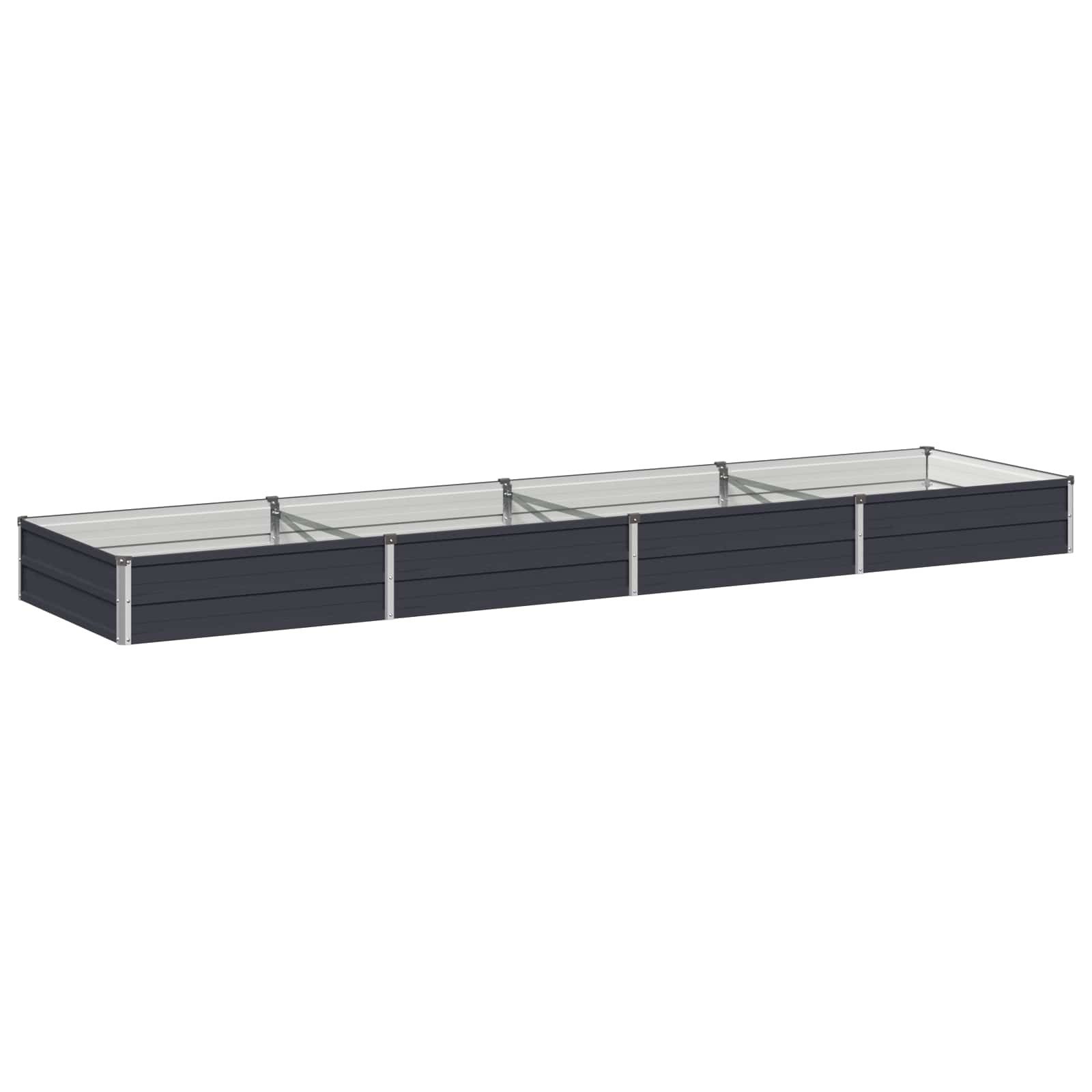 vidaXL Hochbeet Hochbeet im Garten Anthrazit 320 x 80 x 24 cm (1 St)