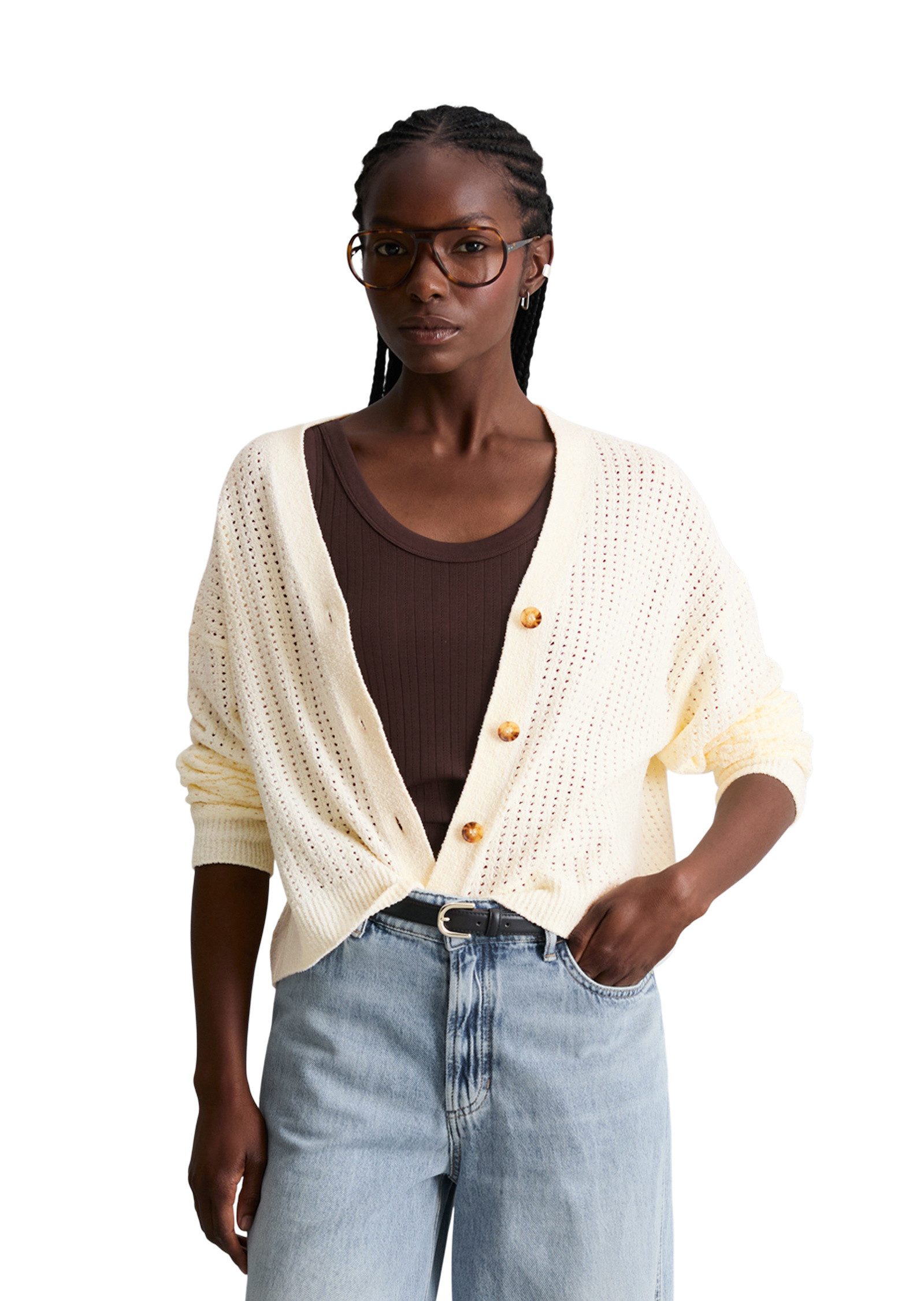 Cardigan aus weichem Organic Cotton-Mix
