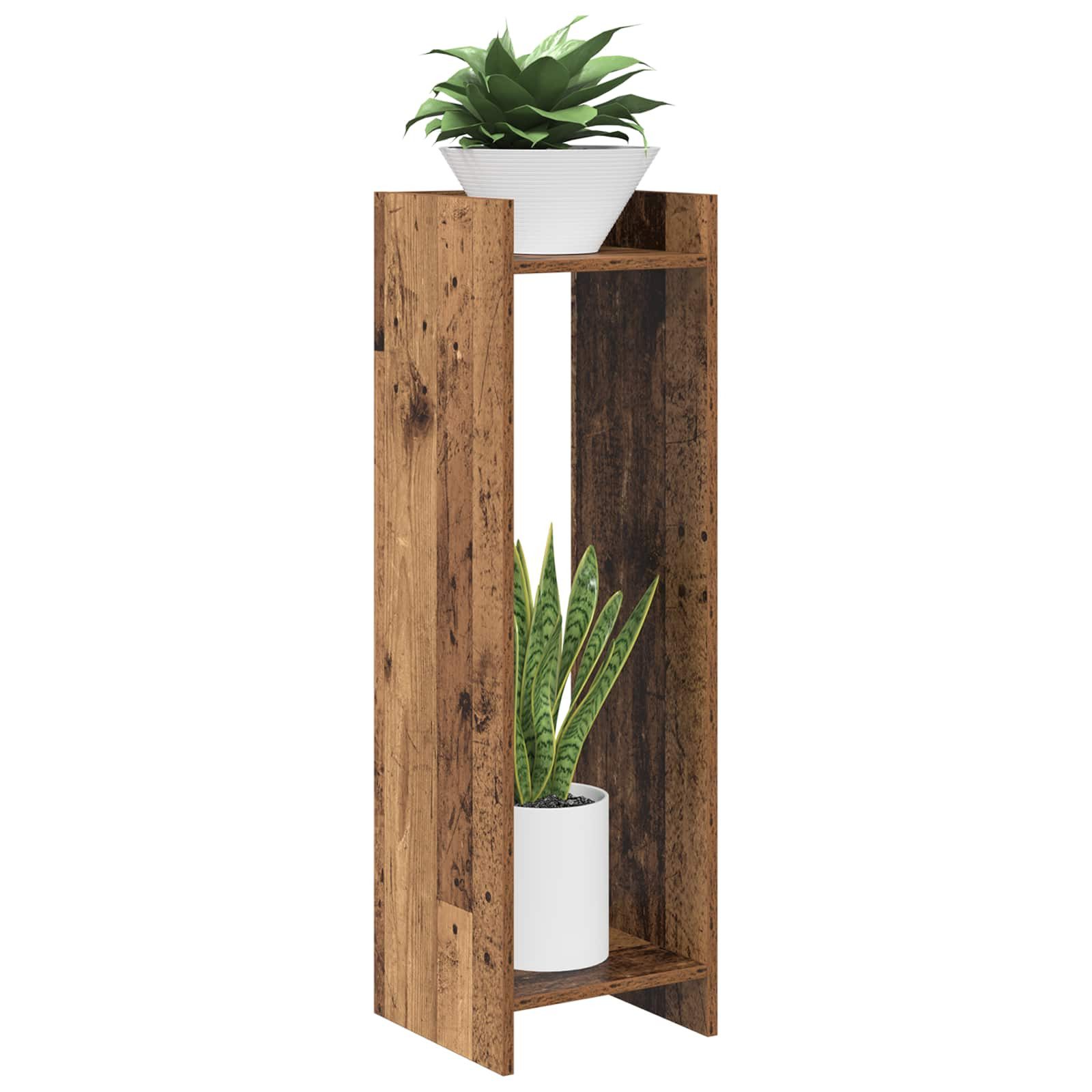 vidaXL Blumenständer Pflanzenständer Altholz 30 x 30 x 100 cm Holzwerkstoff (1 St)