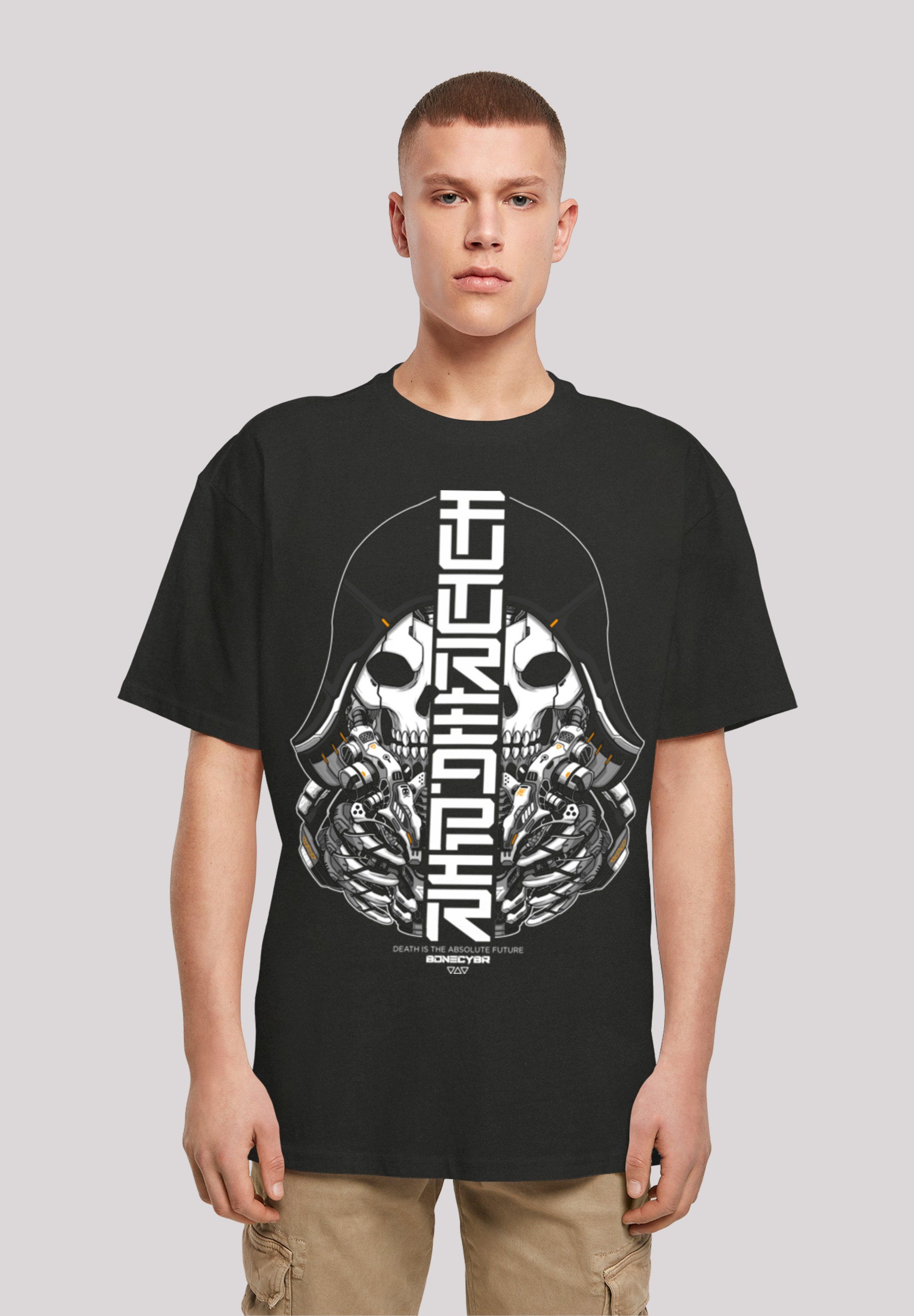 F4NT4STIC T-Shirt Cyber Bone Futureaper CYBERPUNK STYLES Print schwarz