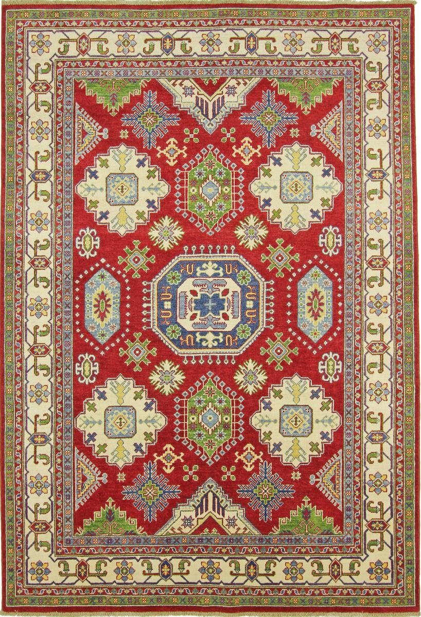 Orientteppich Kazak 202x294 Handgeknüpfter Orientteppich, Nain Trading, rechteckig, Höhe: 5 mm