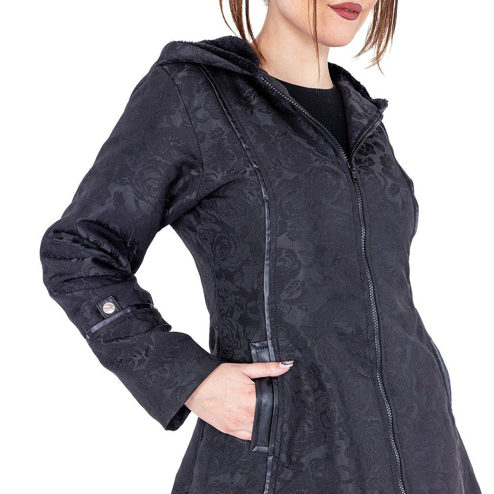 Poizen Industries Kurzmantel Medea Übergangsmantel Gothic Goth Vintage