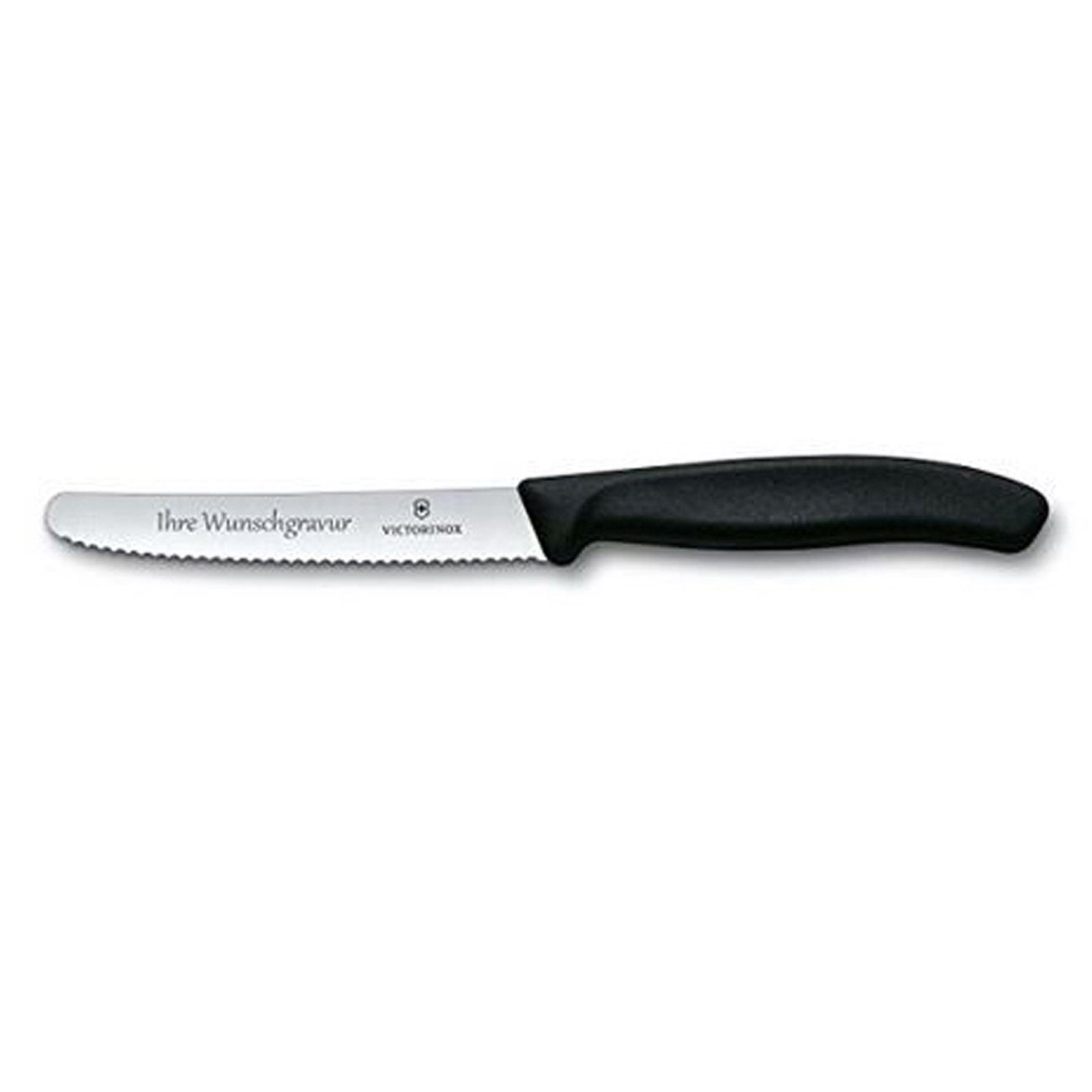 Victorinox Brotzeitmesser SwissClassic Frühstücksmesser (schwarz) mit persönlicher Gravur
