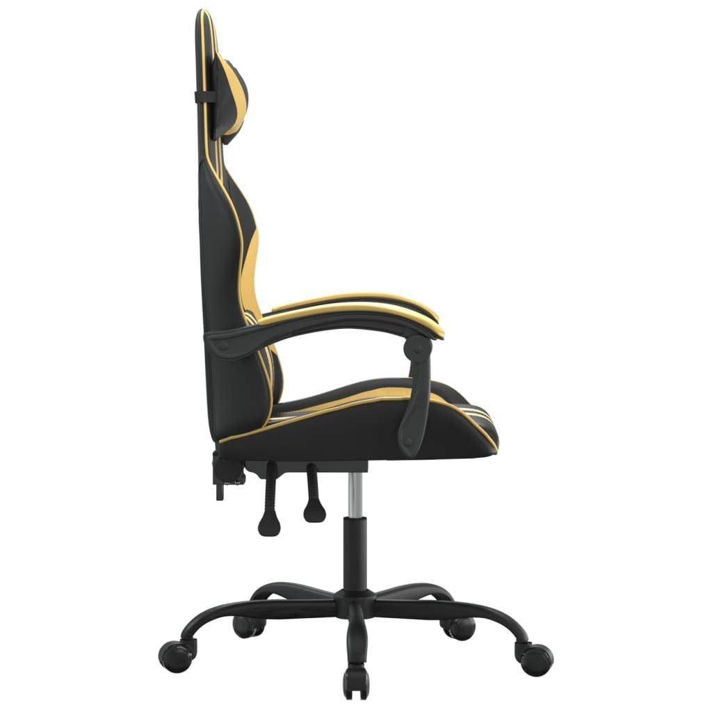 Drehbar Kunstleder Gaming-Stuhl und Golden furnicato St) Schwarz (1