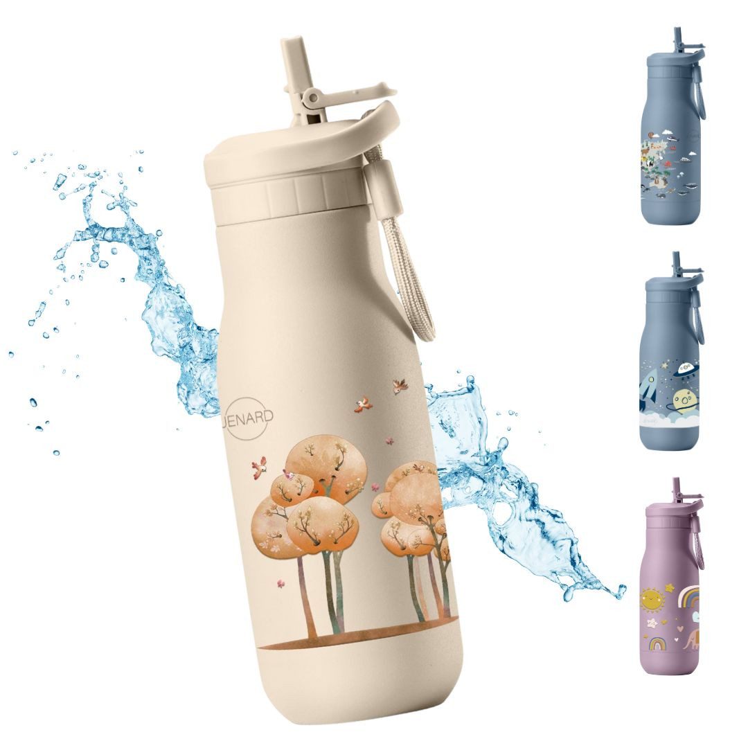 JENARD Trinkflasche JENARD Trinkflasche Kinder Edelstahl doppelwandig auslaufsicher, doppelwandig, auslaufsicher, BPA-frei, isolierend, robust