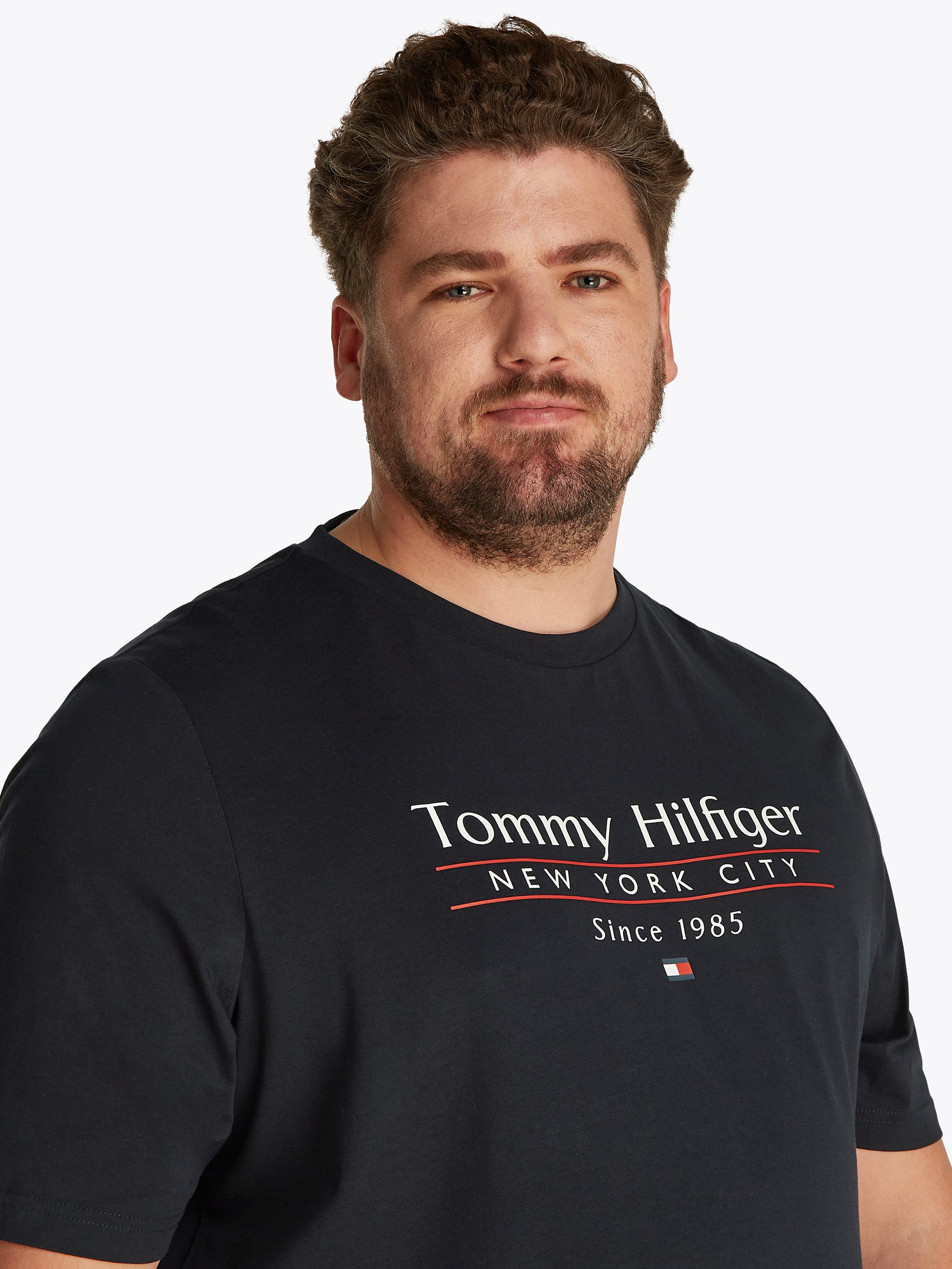 Tommy Hilfiger Big & Tall T-Shirt BT-HILFIGER CENTER STACK TEE-B Große Größ günstig online kaufen