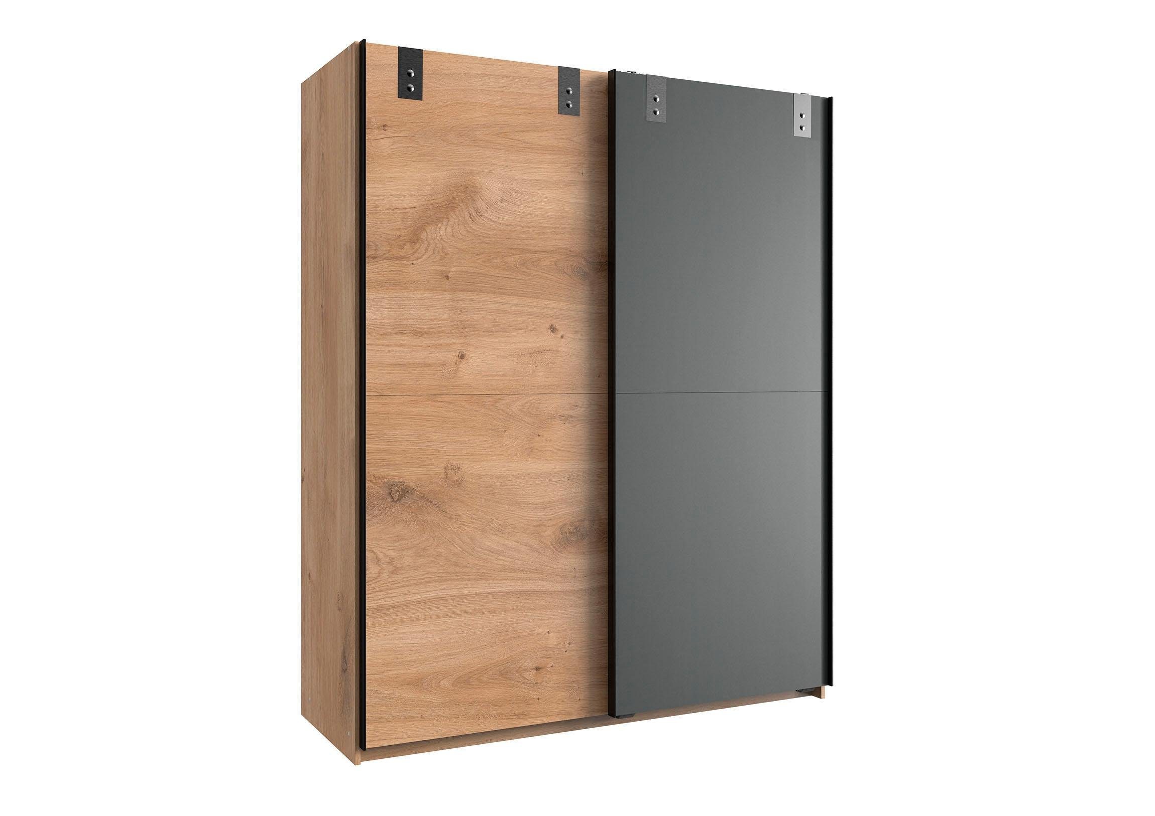 Wimex Schwebetürenschrank Liverpool, Made in Germany Kleiderschrank im Industrial Look, 135 oder 180x64x198cm