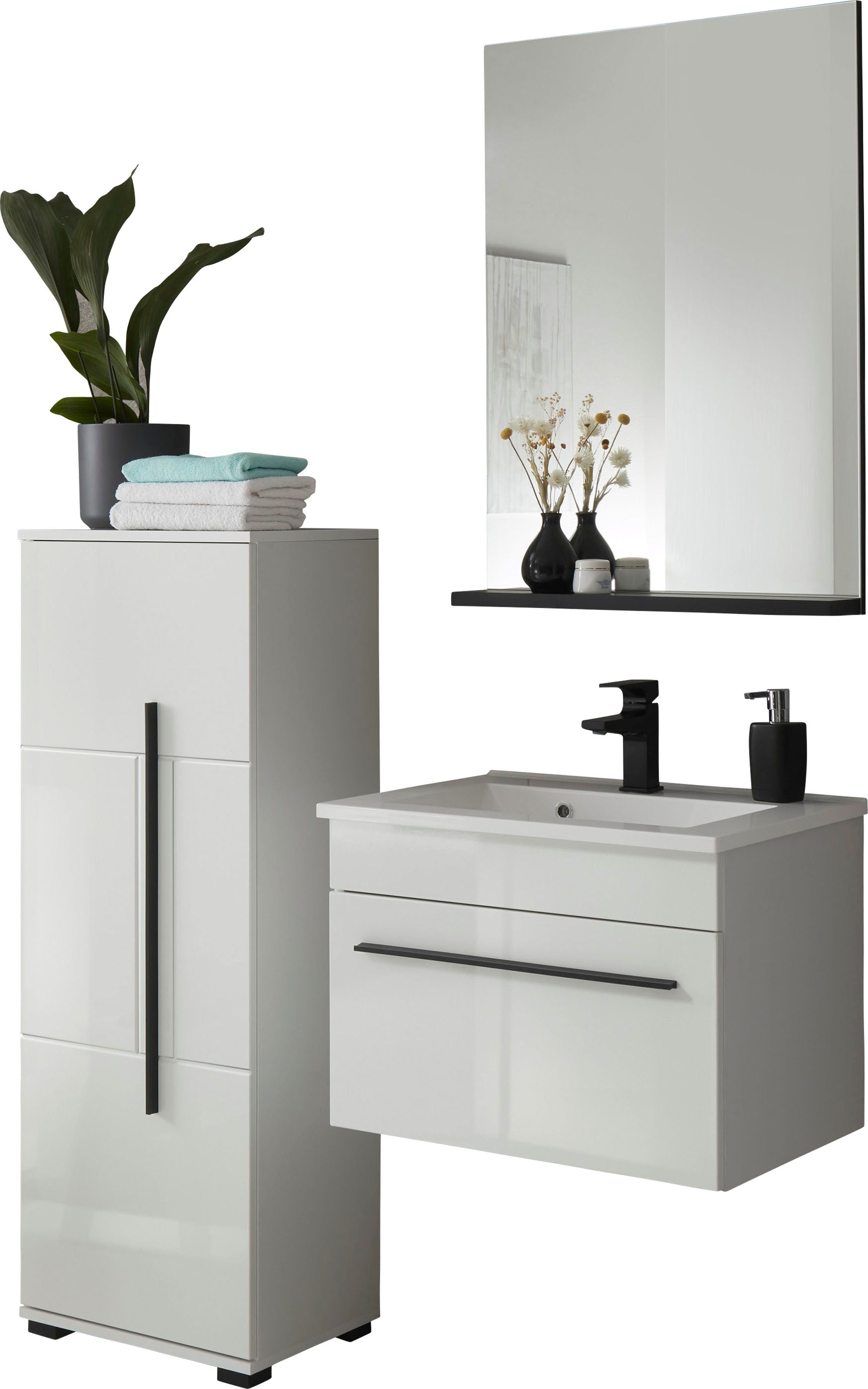 Badmöbel-Set Cantara, Bad im modernen Design, 3-teiliges Badezimmer