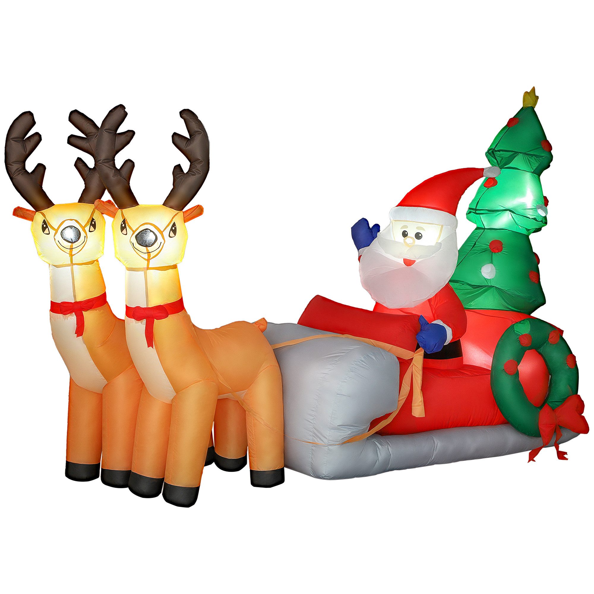 Outsunny Weihnachtsfigur Polyesterstoff (Weihnachtsdekoration, 1 St., Weihn günstig online kaufen