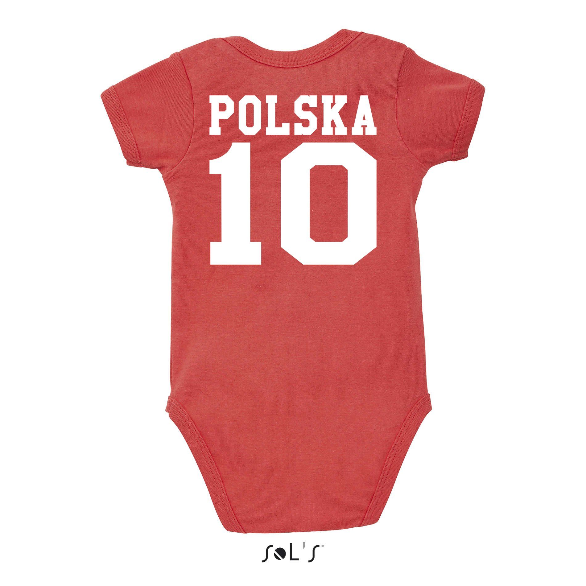 Sport Polska Fußball Weiss/Rot Blondie & Baby Kinder Trikot WM Europa Brownie EM Meister Strampler Polen